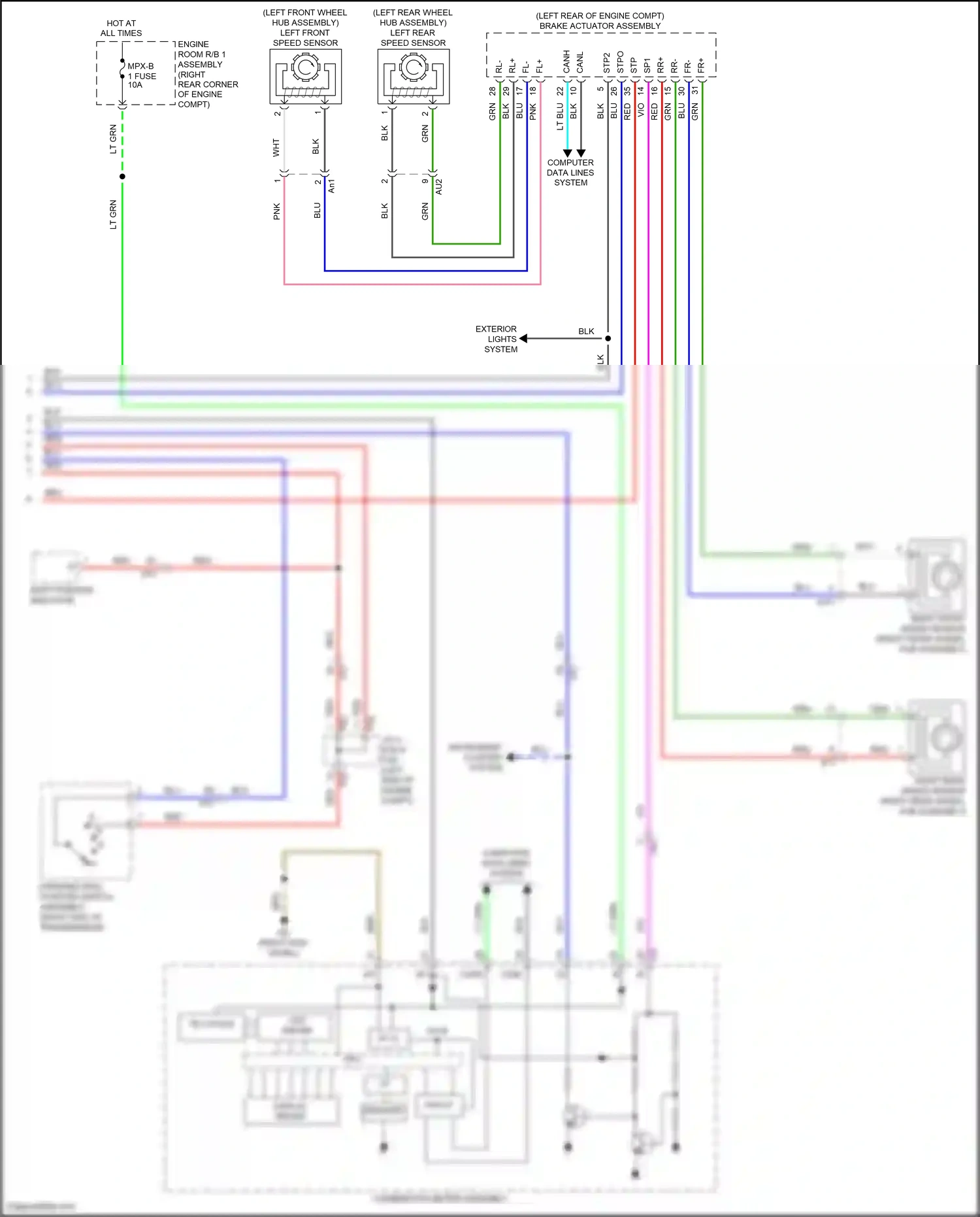 Lexus RC I facelift (2018-2024) shift position indicator wiring diagram  (3 of 16)