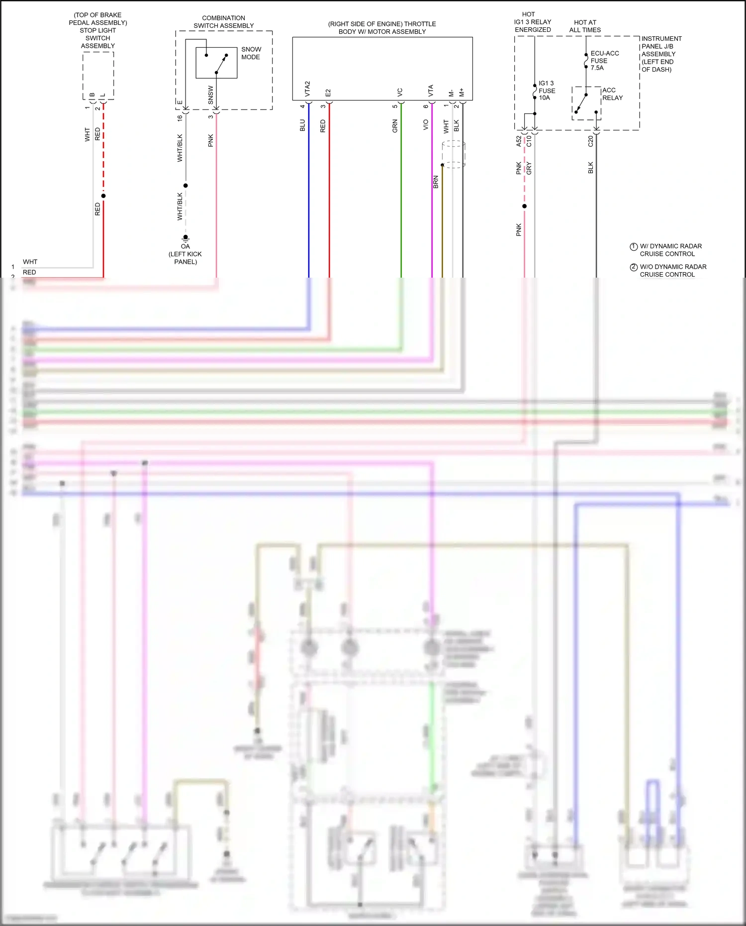 Lexus RC I facelift (2018-2024) shift switch wiring diagram  (1 of 1)