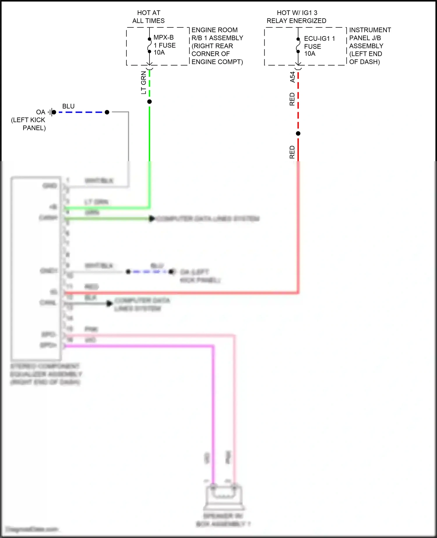 Lexus RC I facelift (2018-2024) stereo component equalizer assembly wiring diagram  (1 of 7)