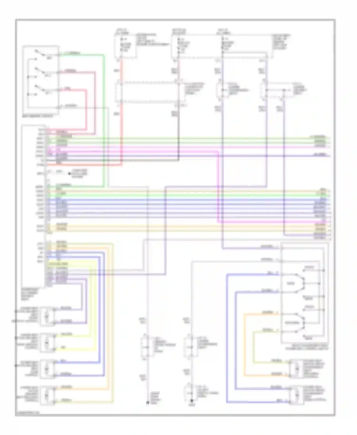 RX Lexus I (1997-2003): Memory seat circuit (1 of 2)