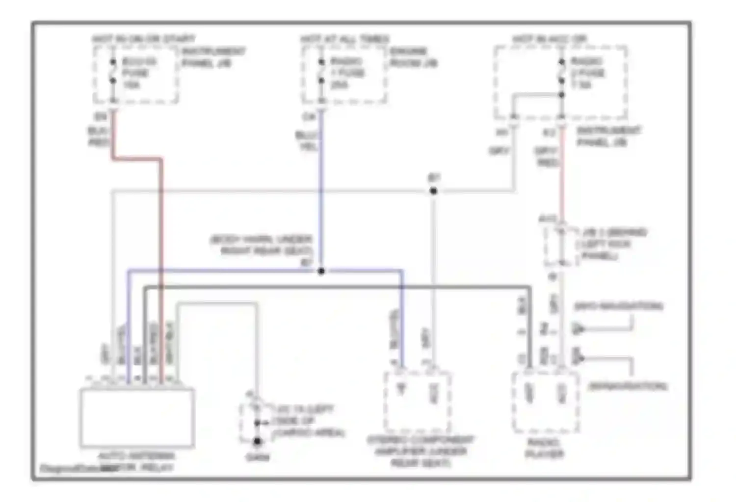 RX Lexus I (1997-2003): Power antenna circuit