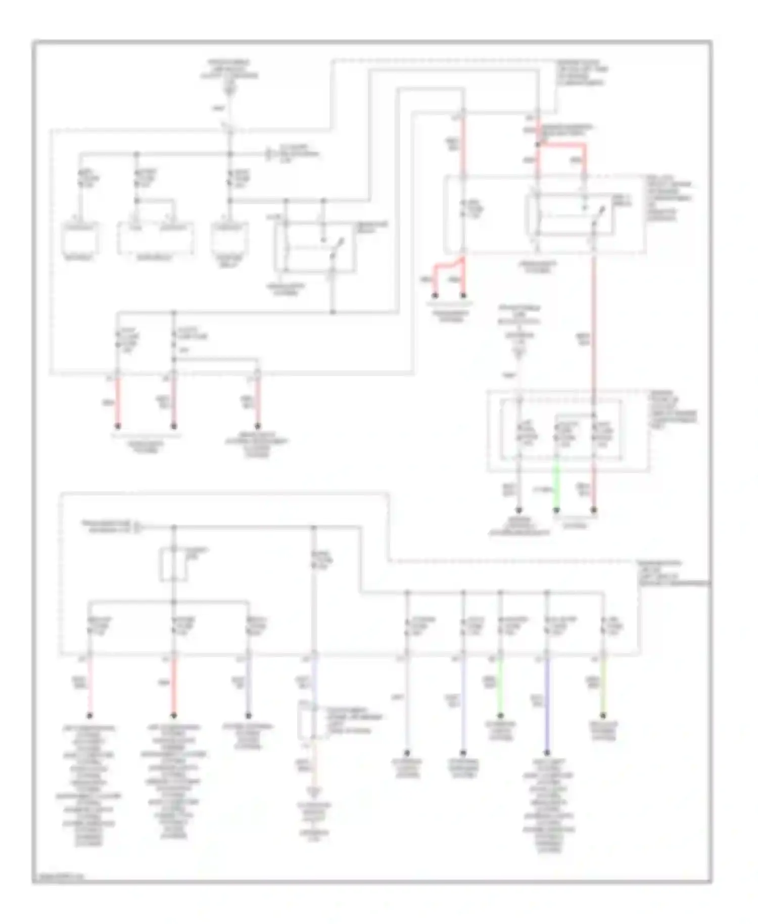 RX Lexus I (1997-2003): Power distribution circuit (2 of 4)