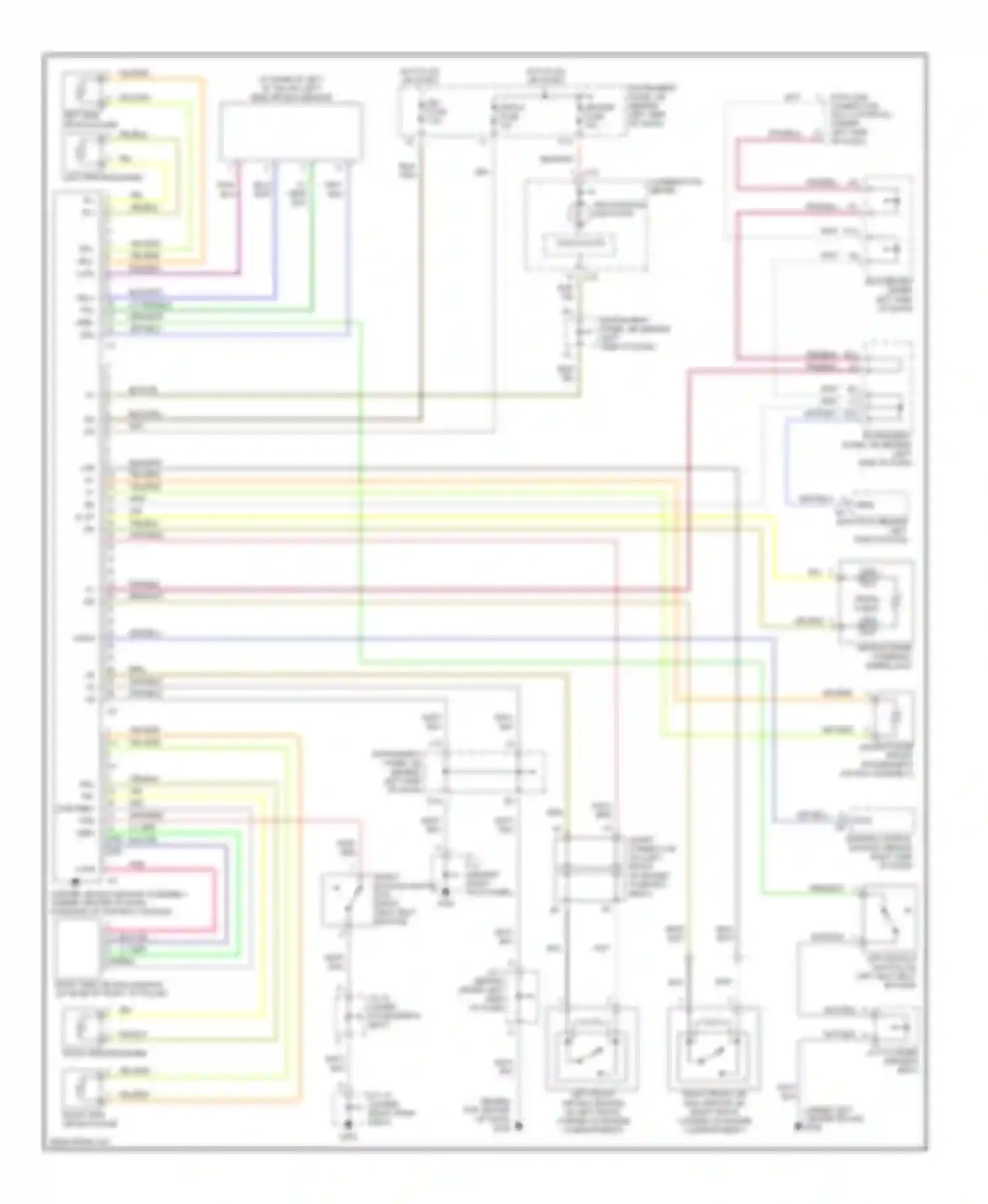 RX Lexus I (1997-2003): Supplemental restraint circuit