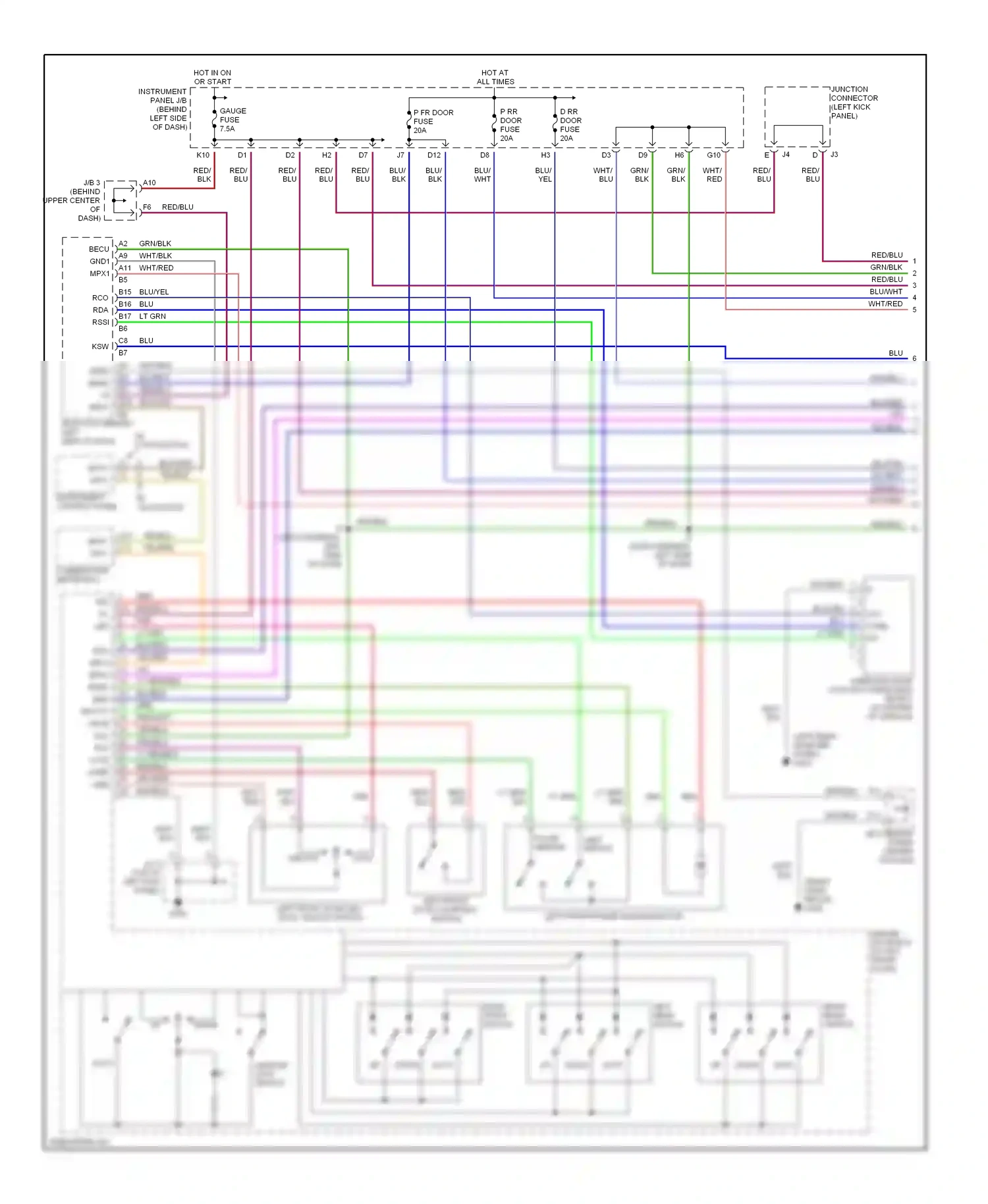 Lexus RX I (1997-2003) auto wiring diagram  (1 of 2)