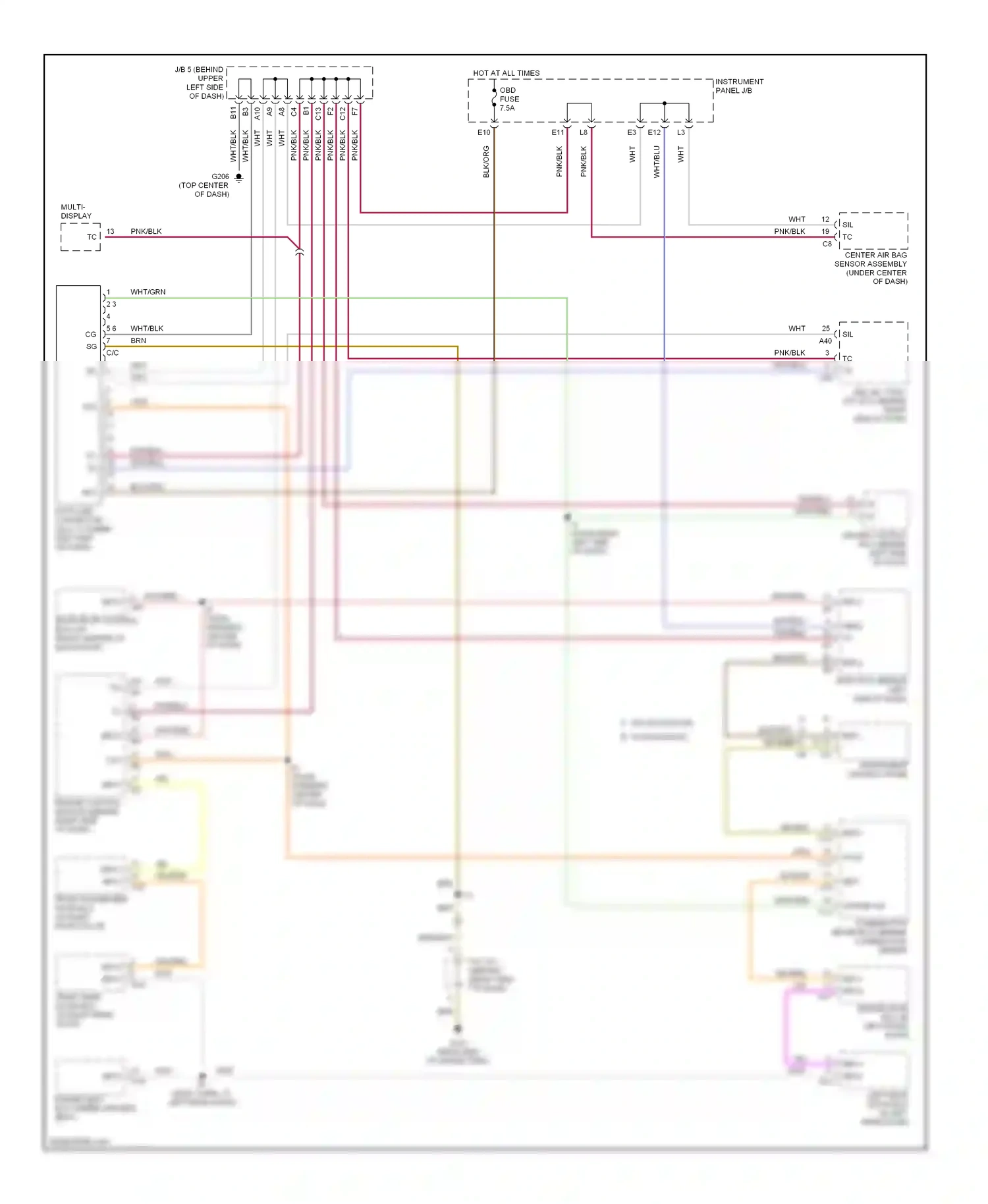 Wiring diagram blk/org for Lexus RX I (1997-2003) (6 of 18)