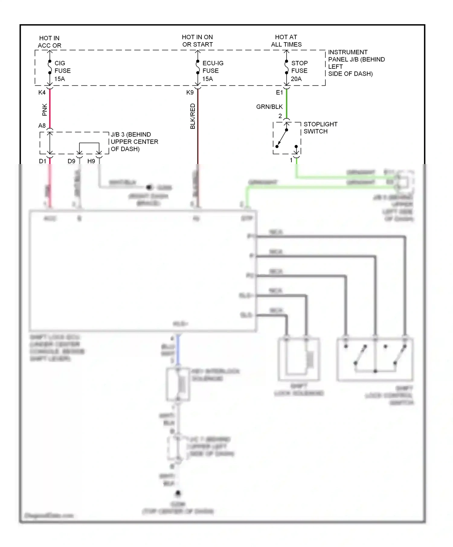 Wiring diagram blu for Lexus RX I (1997-2003) (39 of 45)