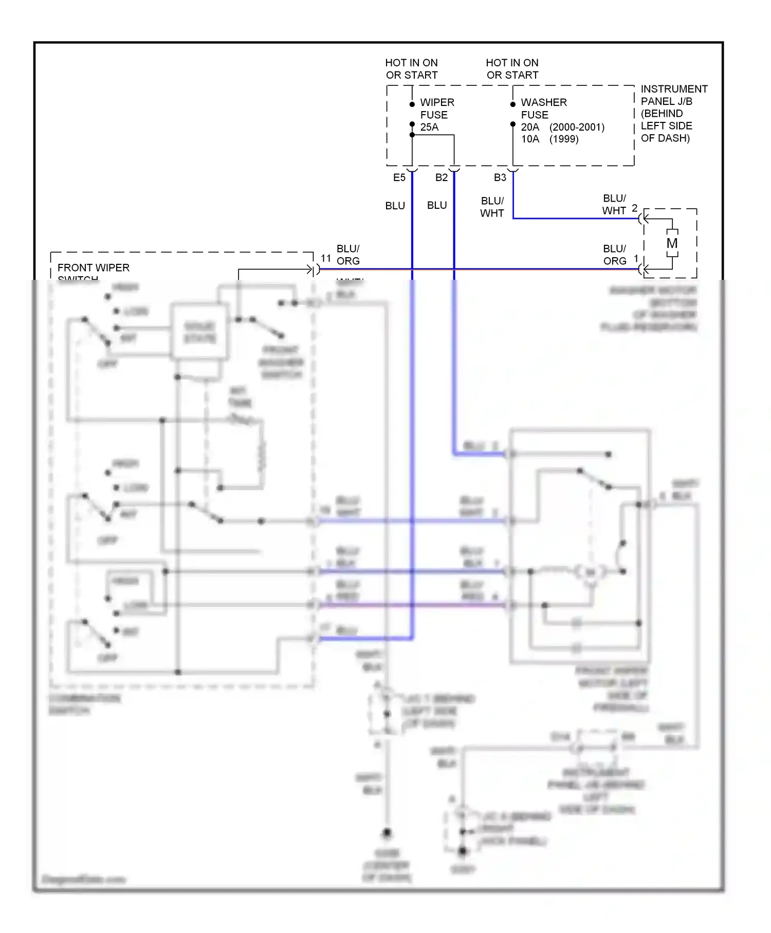 Wiring diagram blu for Lexus RX I (1997-2003) (42 of 45)
