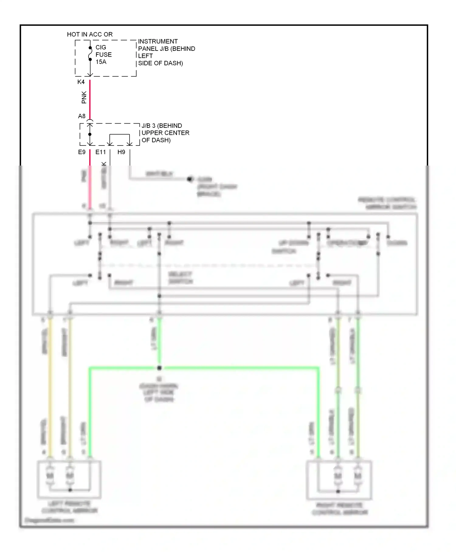Wiring diagram brn/yel for Lexus RX I (1997-2003) (3 of 3)