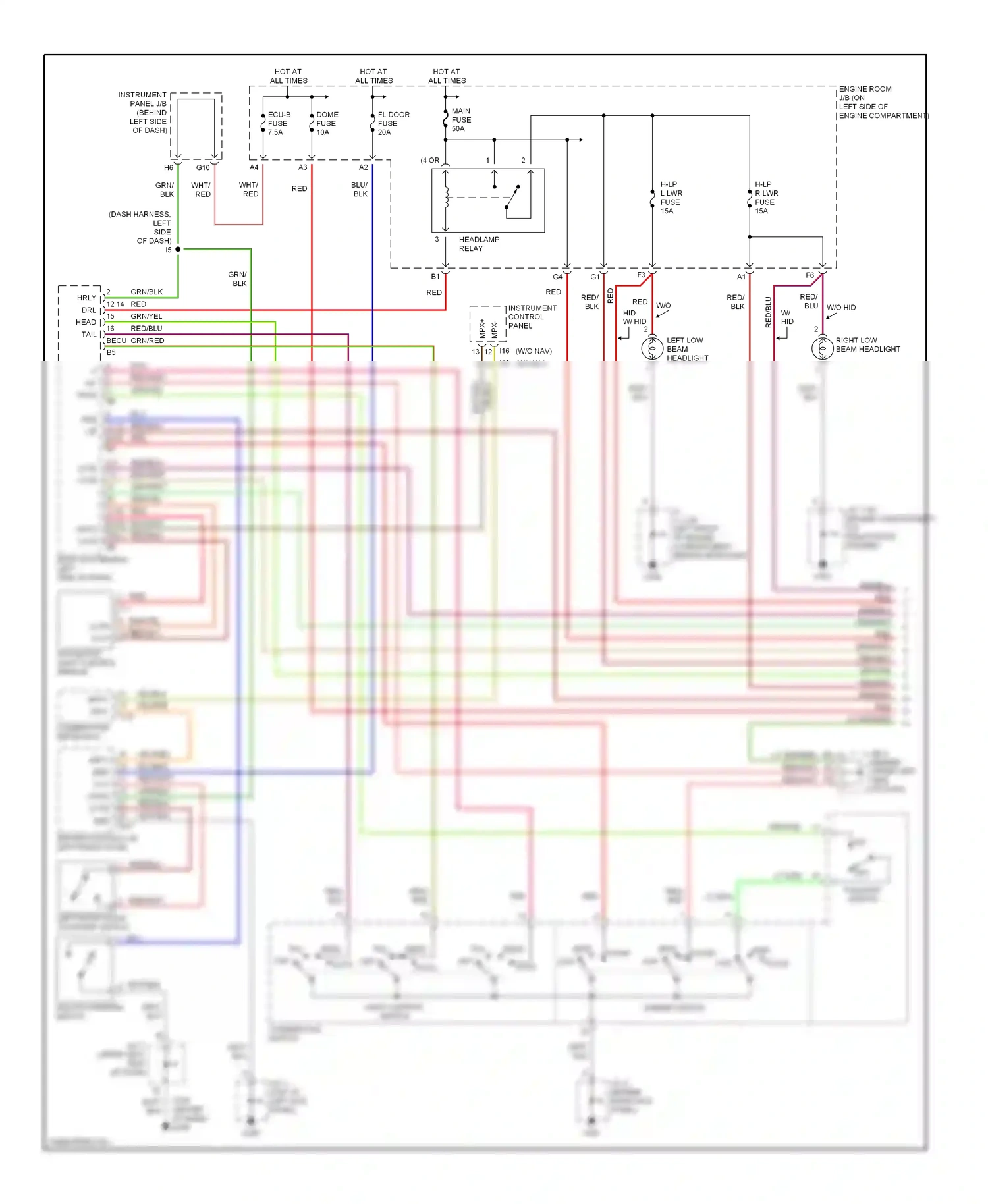 Wiring diagram grn for Lexus RX I (1997-2003) (13 of 31)