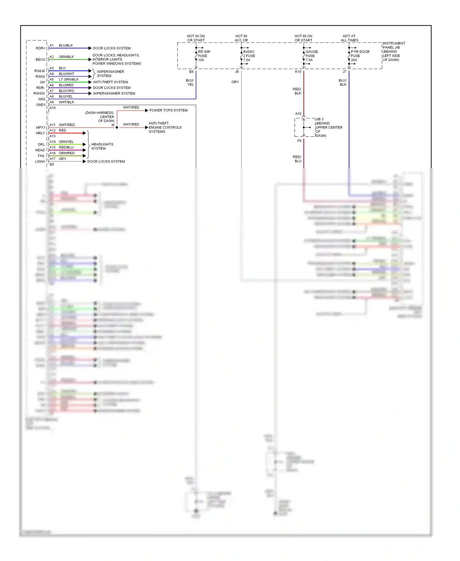 Wiring diagram grn/blk for Lexus RX I (1997-2003) (6 of 28)