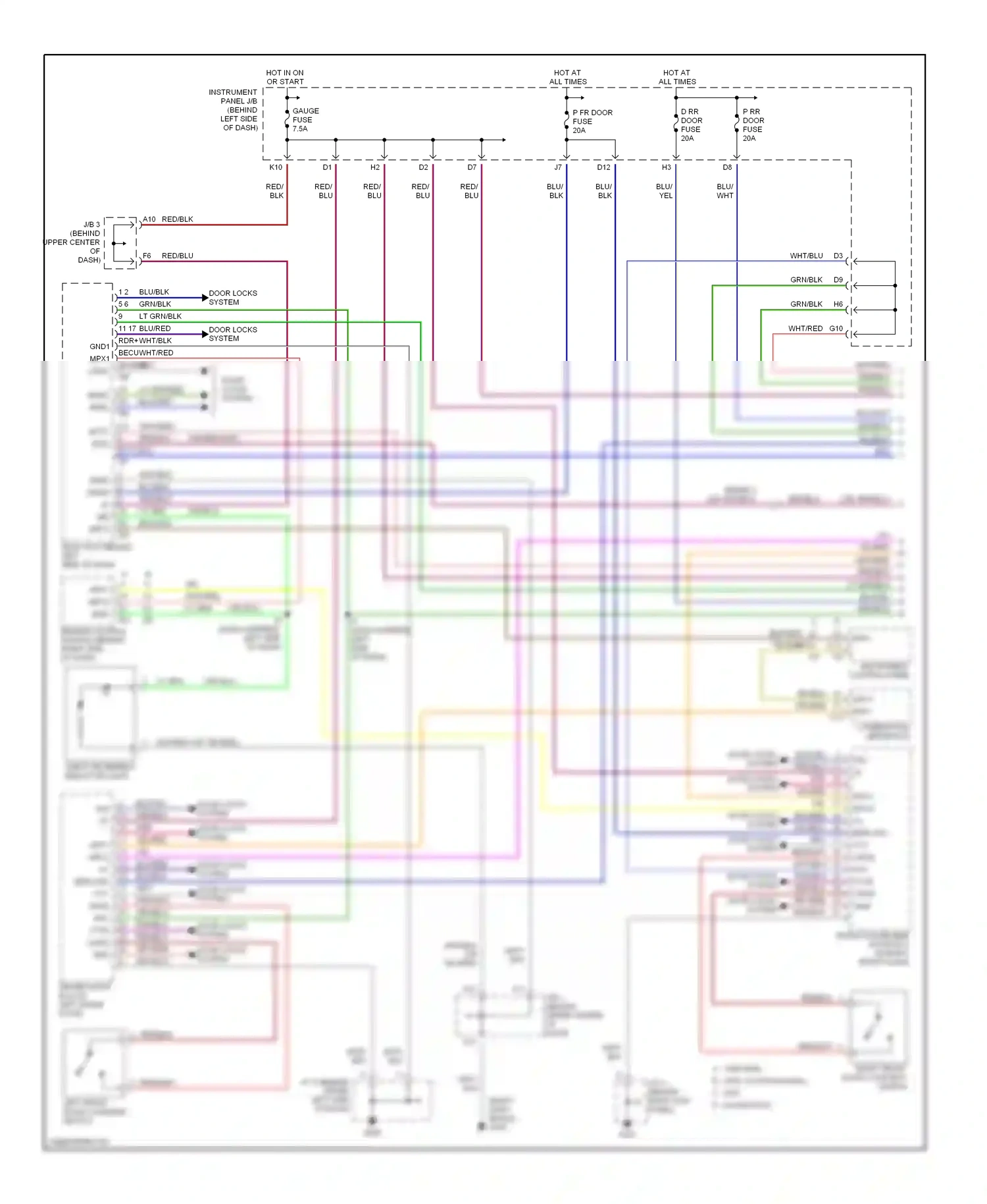 Wiring diagram grn/blk for Lexus RX I (1997-2003) (3 of 28)