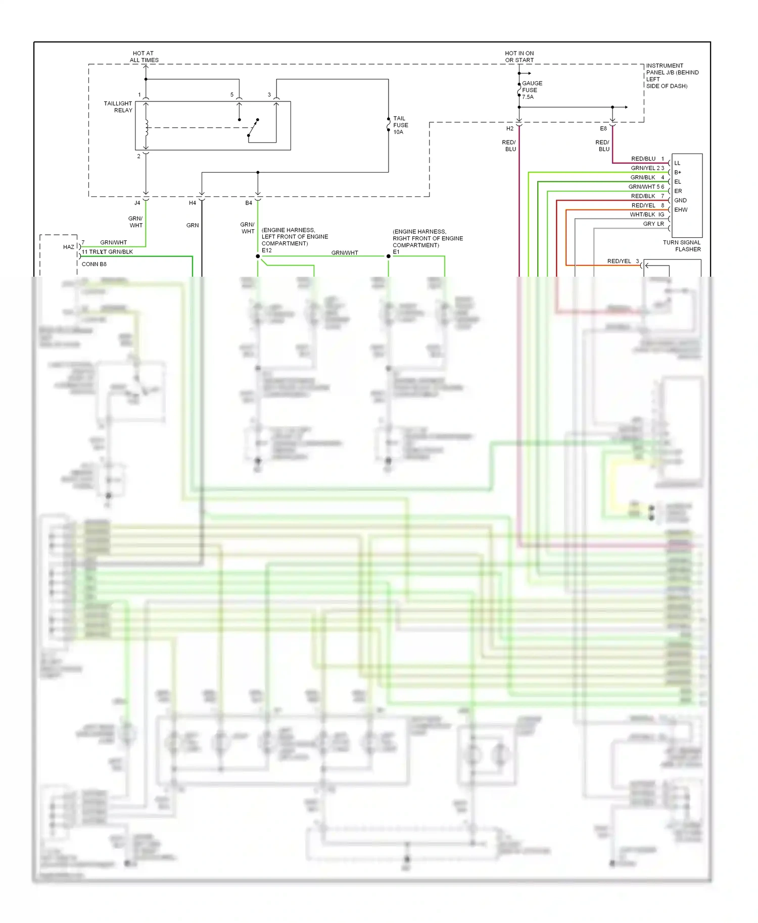 Wiring diagram grn/red for Lexus RX I (1997-2003) (6 of 12)