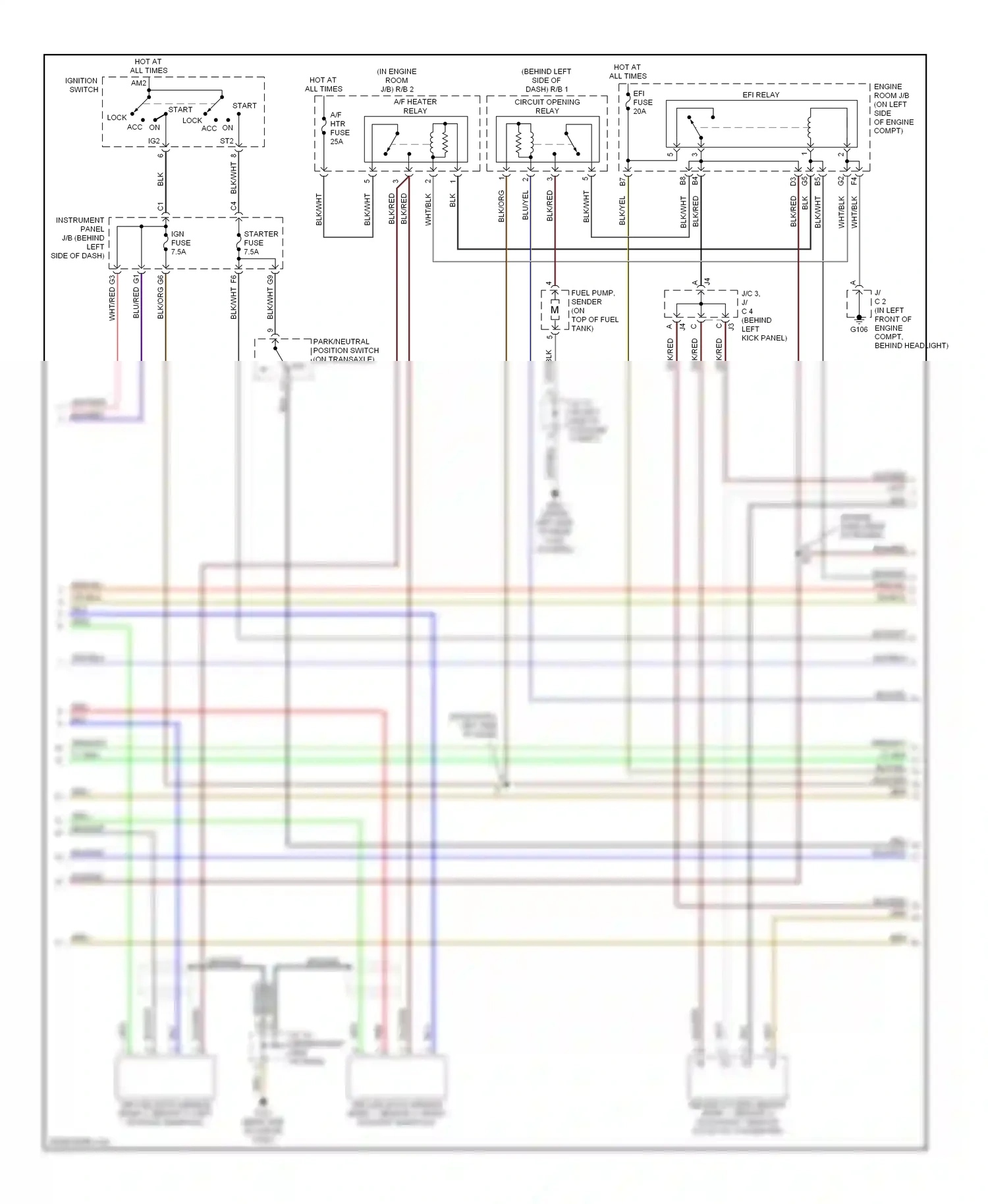 Wiring diagram grn/wht for Lexus RX I (1997-2003) (8 of 19)