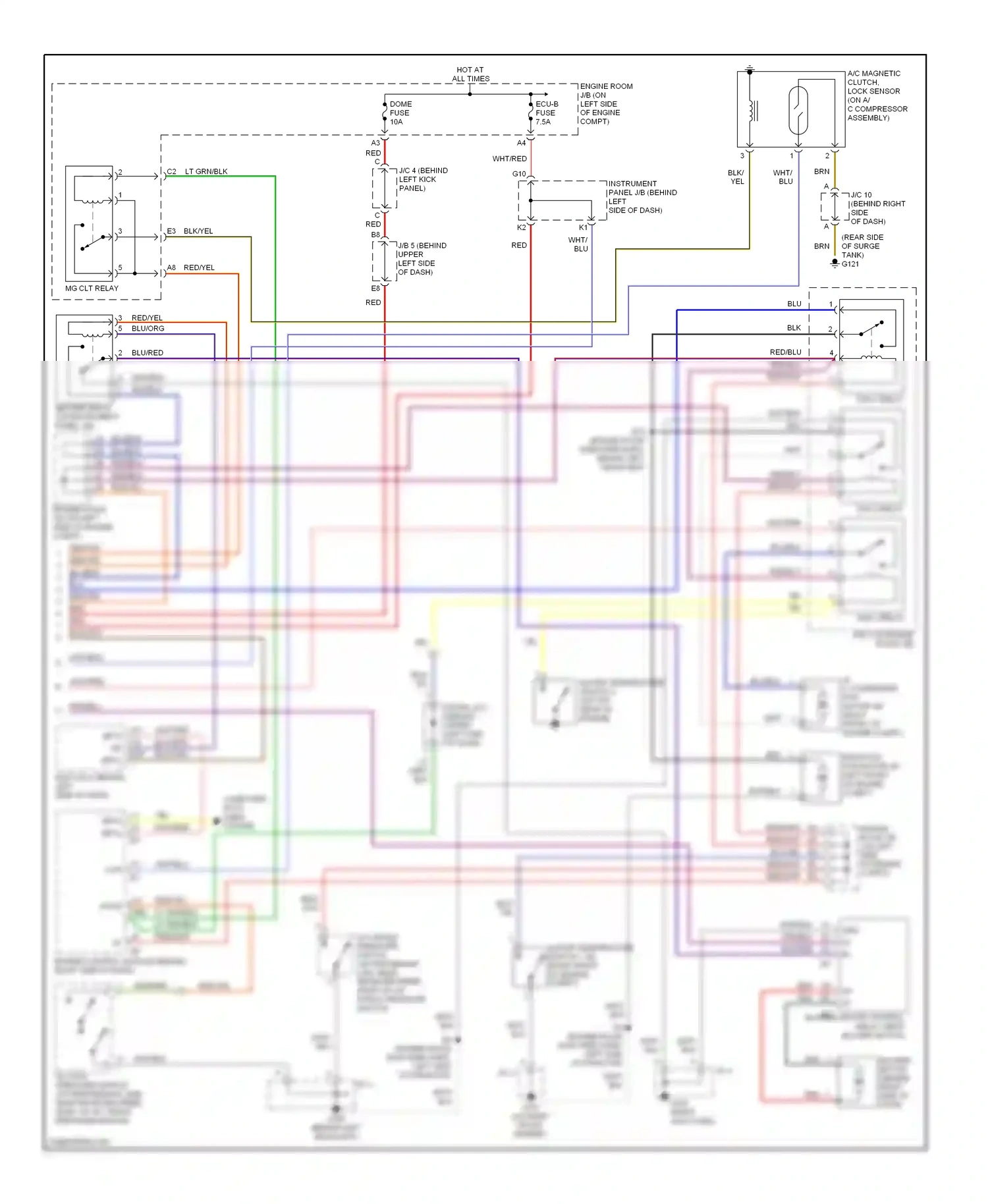Wiring diagram j/c 1 for Lexus RX I (1997-2003) (1 of 1)
