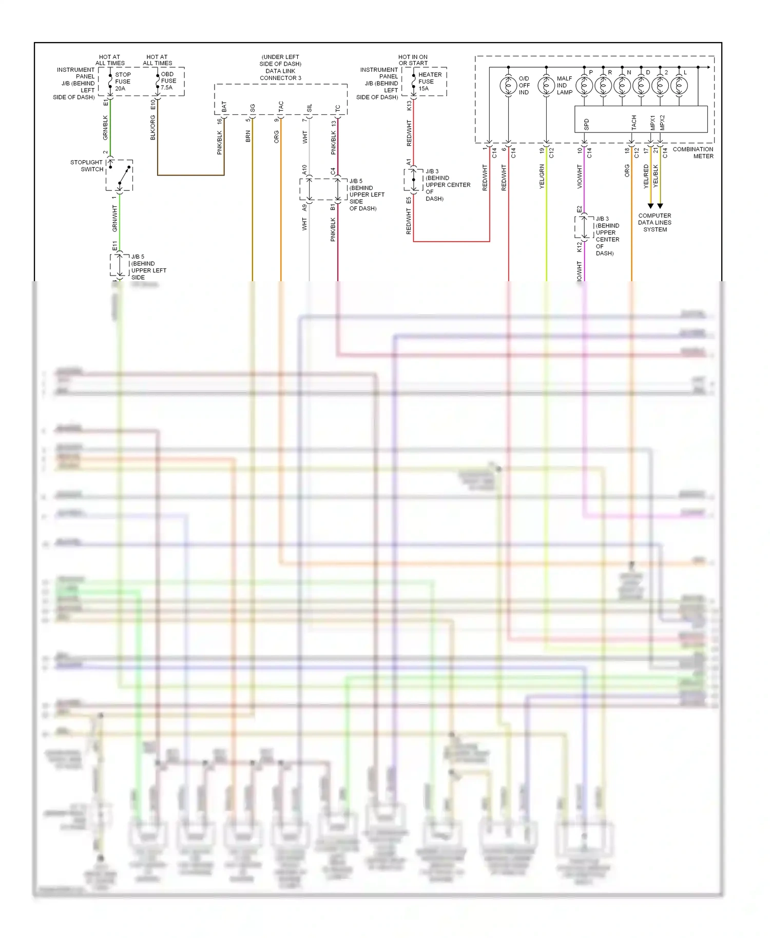 Wiring diagram pnk/blk for Lexus RX I (1997-2003) (9 of 13)