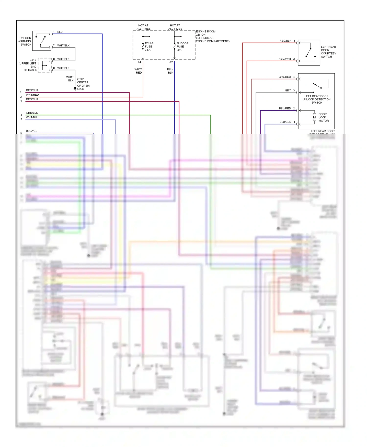 Wiring diagram pnk/blu for Lexus RX I (1997-2003) (6 of 10)