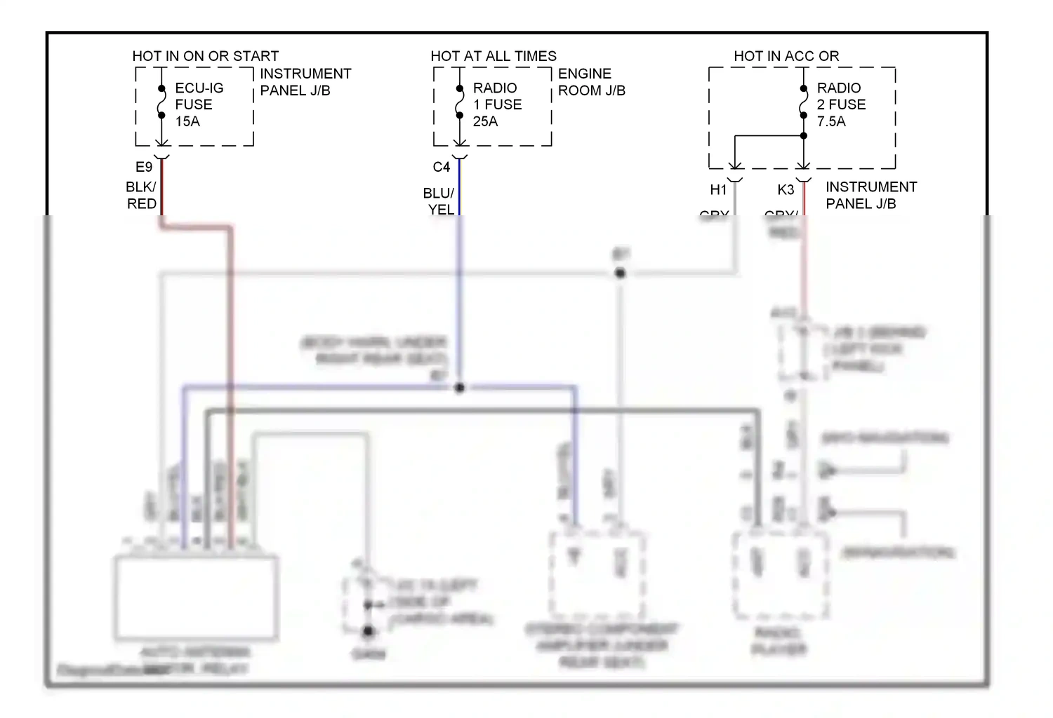 Wiring diagram red for Lexus RX I (1997-2003) (29 of 48)