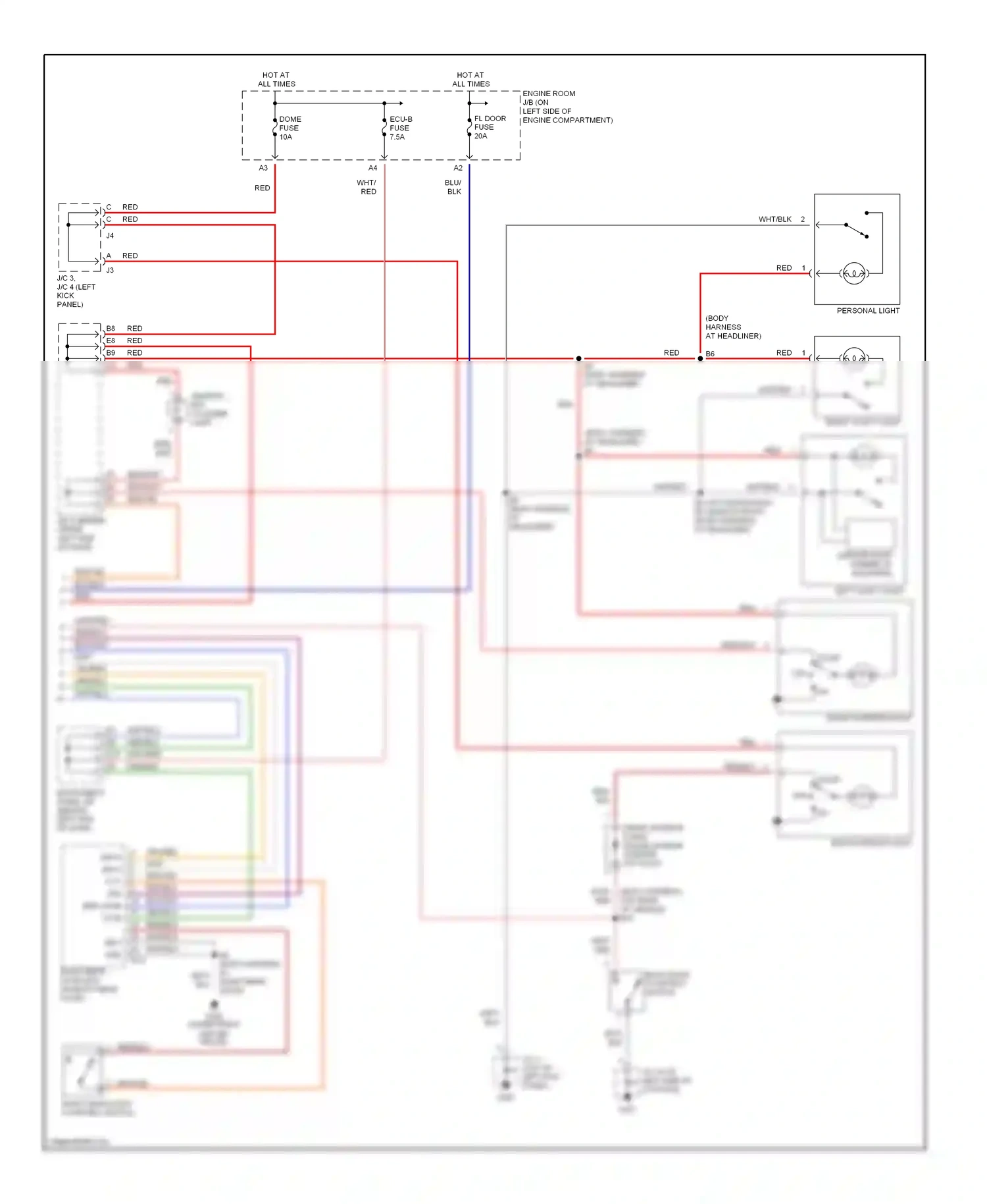 Wiring diagram red for Lexus RX I (1997-2003) (22 of 48)