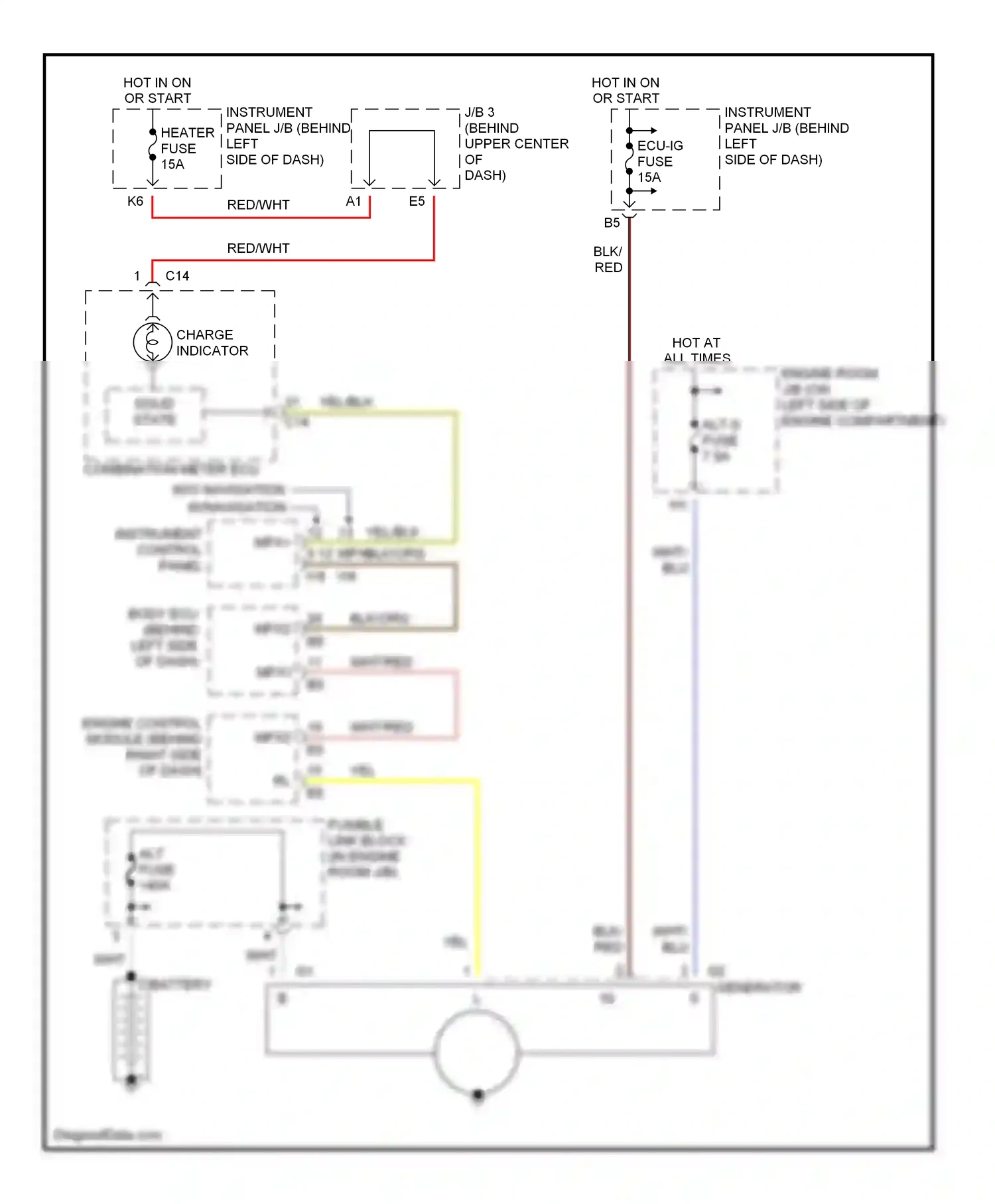 Wiring diagram red for Lexus RX I (1997-2003) (42 of 48)