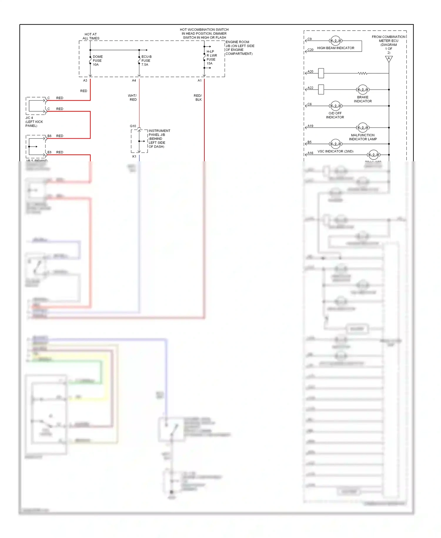 Wiring diagram red/blk for Lexus RX I (1997-2003) (17 of 25)