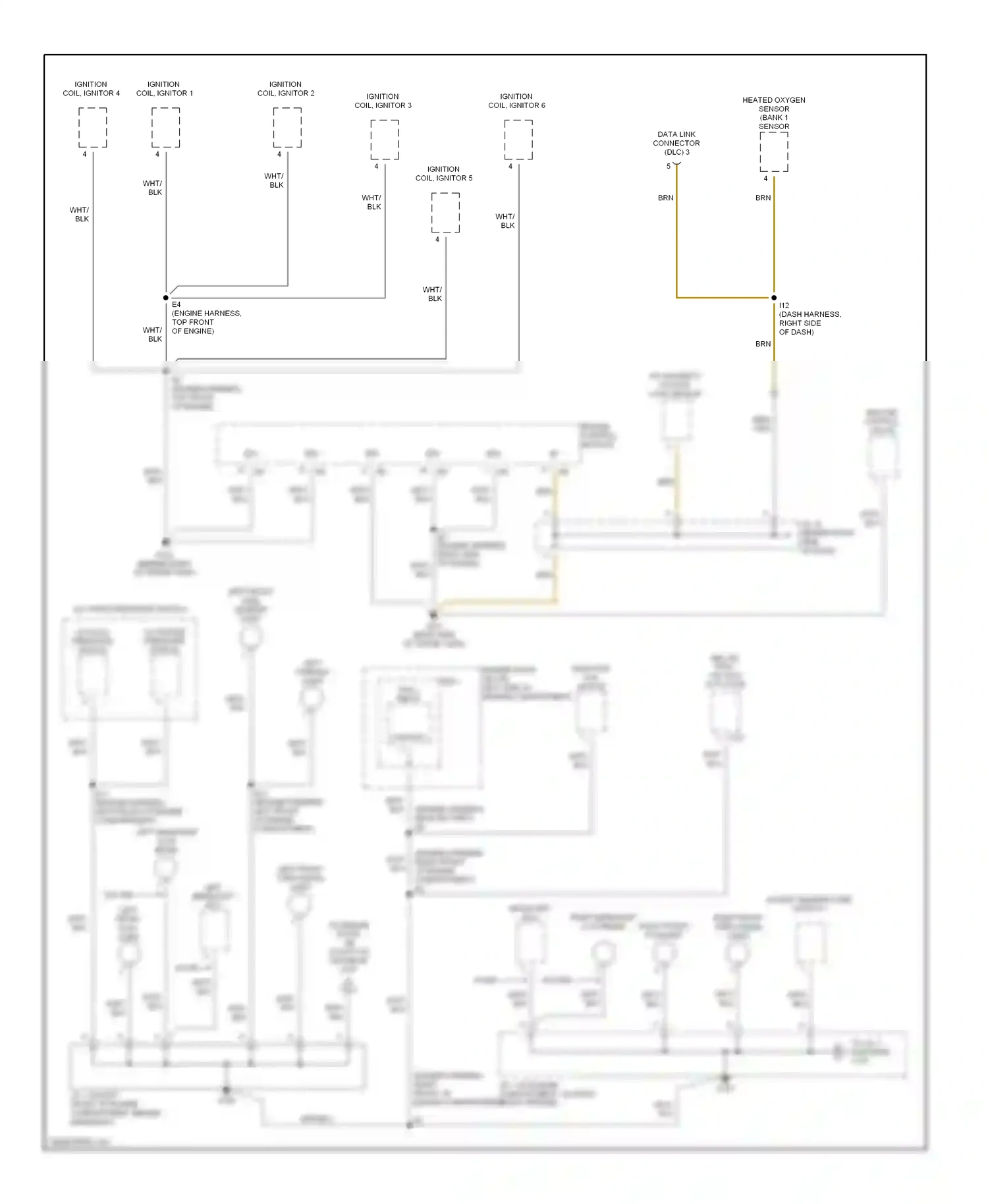 Wiring diagram right front foglight for Lexus RX I (1997-2003) (1 of 1)