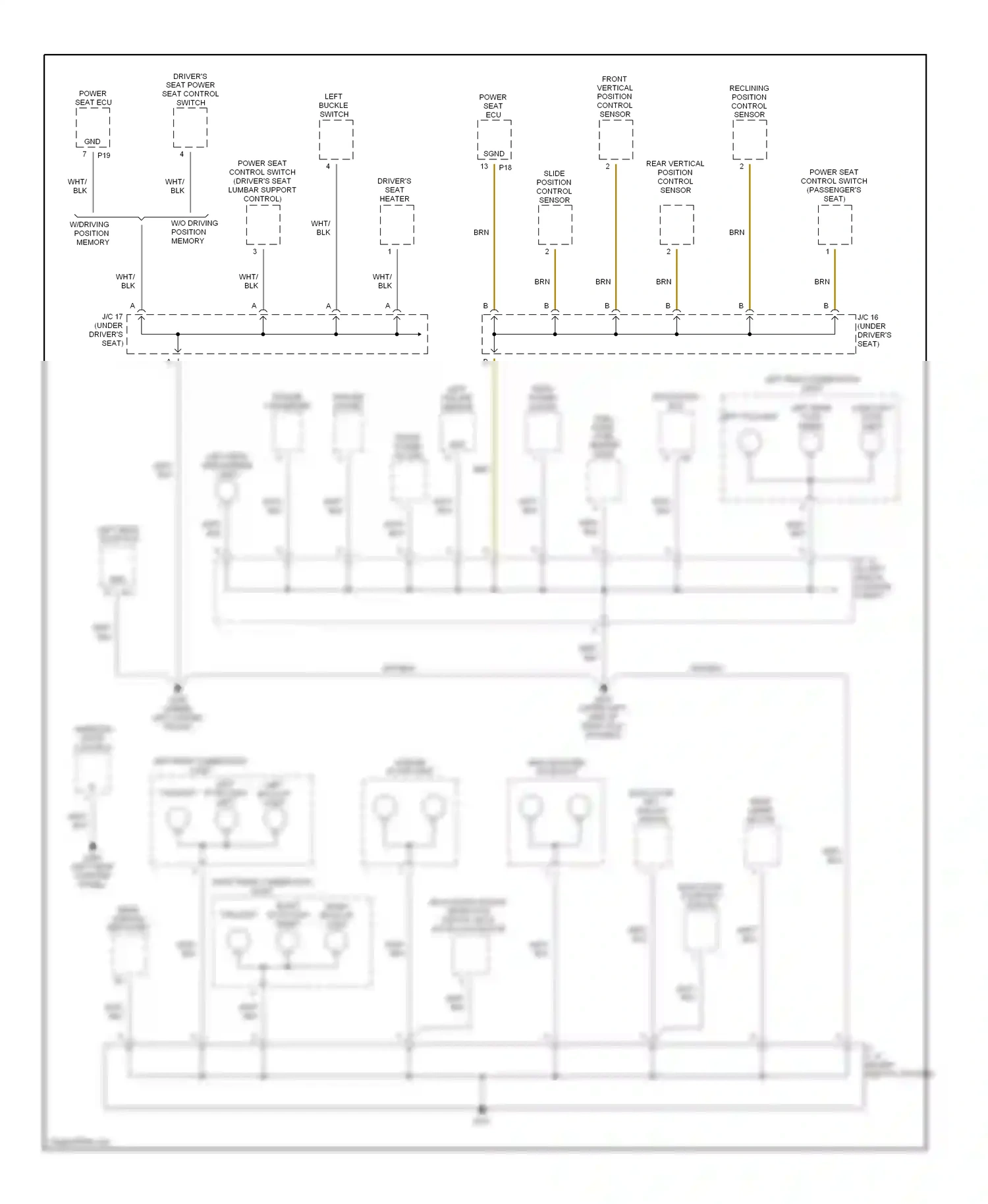 Wiring diagram right stop light right taillight for Lexus RX I (1997-2003) (1 of 1)