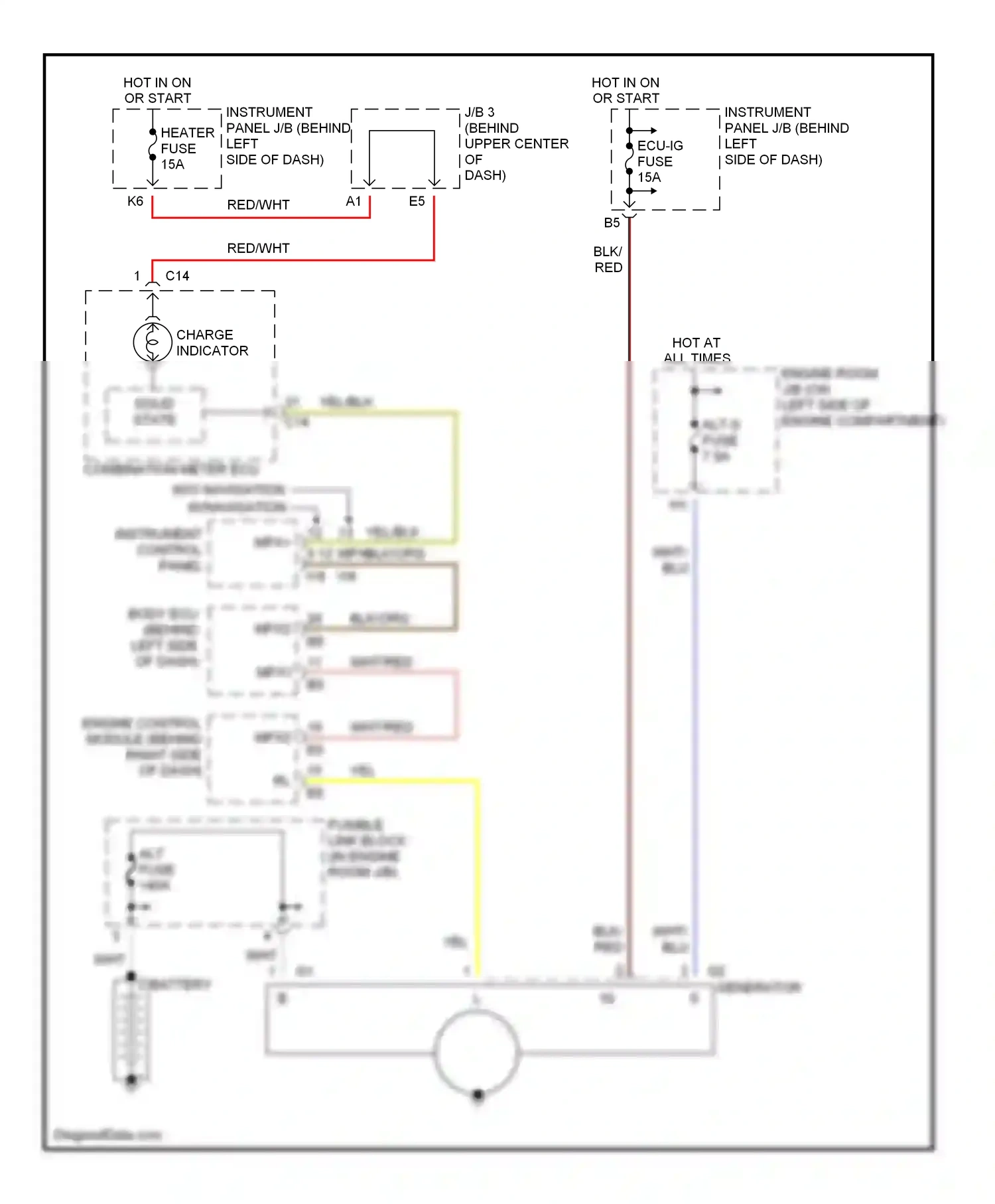 Wiring diagram solid state for Lexus RX I (1997-2003) (1 of 7)