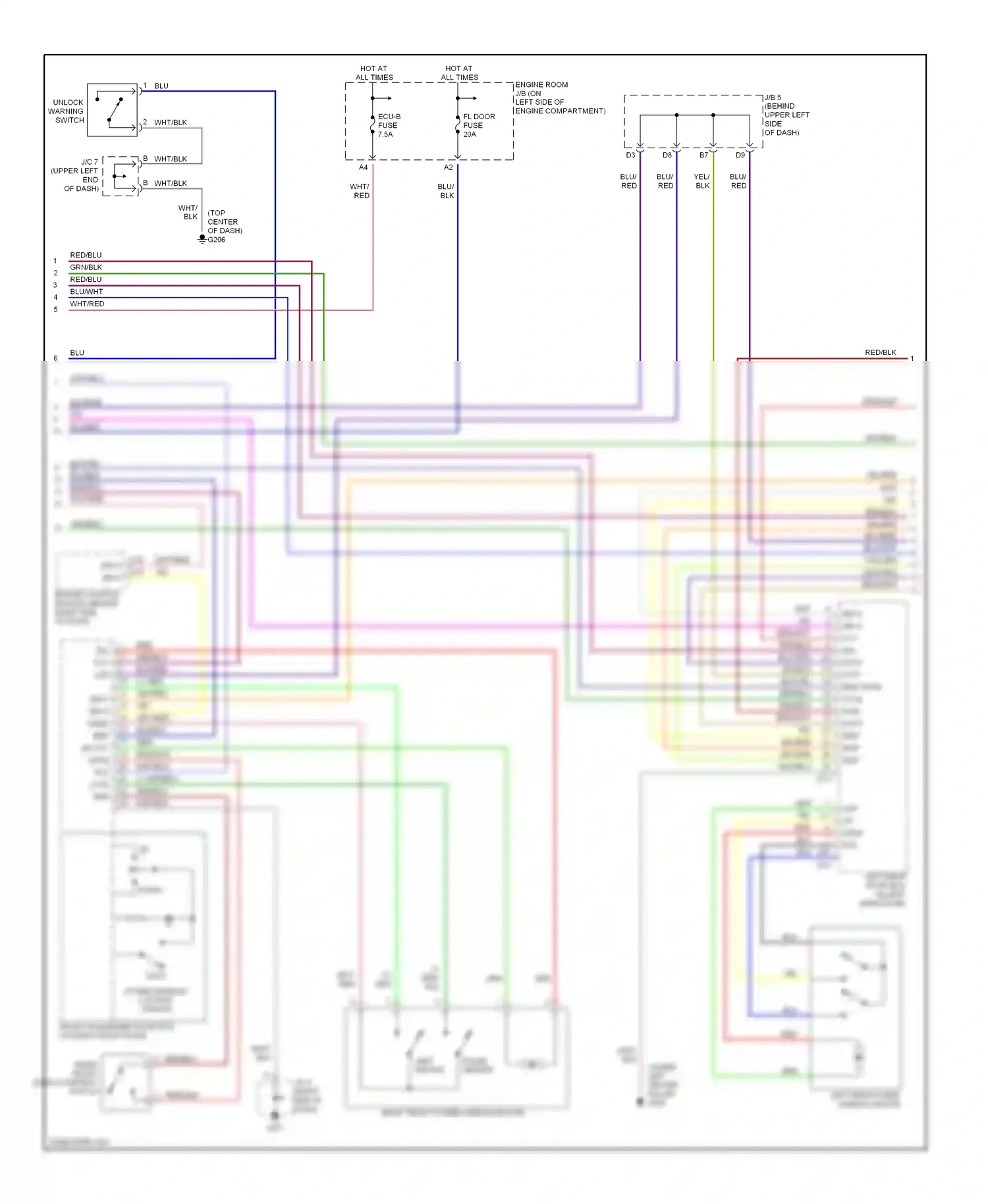 Wiring diagram wht/blu for Lexus RX I (1997-2003) (19 of 23)