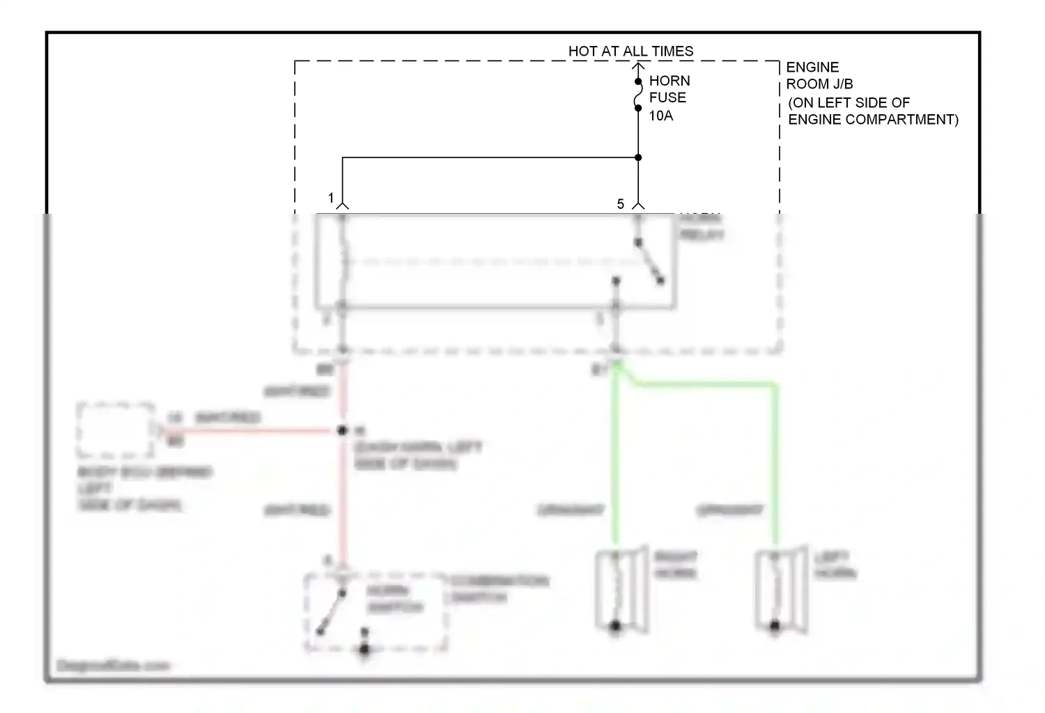 Wiring diagram wht/red for Lexus RX I (1997-2003) (14 of 23)