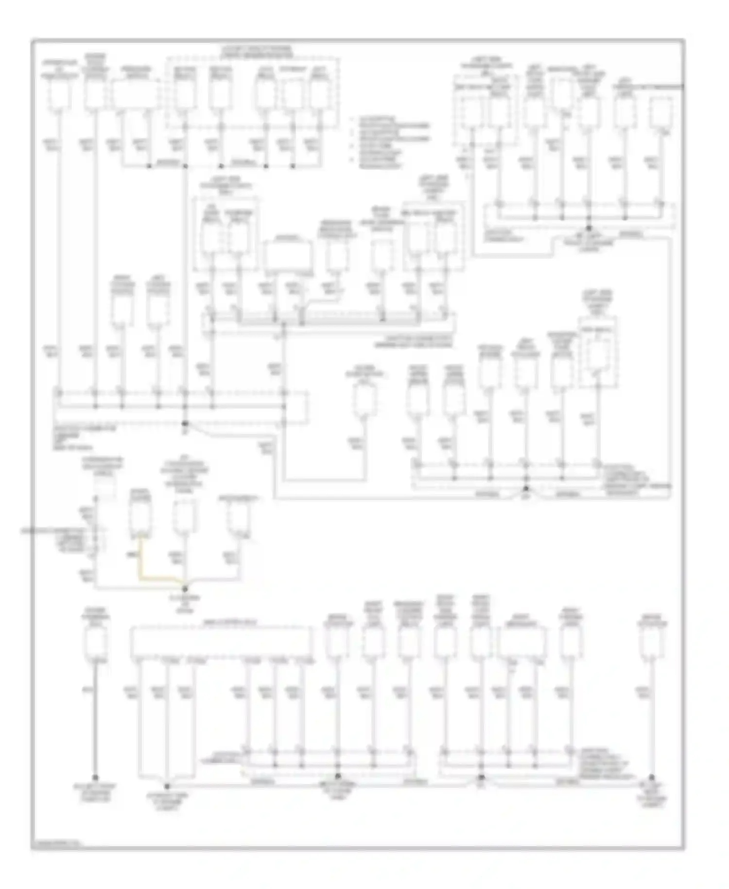 RX Lexus II facelift (2006-2009): Ground distribution circuit (1 of 4)