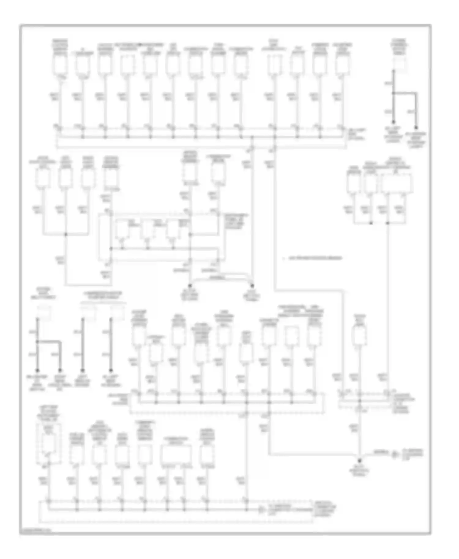 RX Lexus II facelift (2006-2009): Ground distribution circuit (4 of 4)