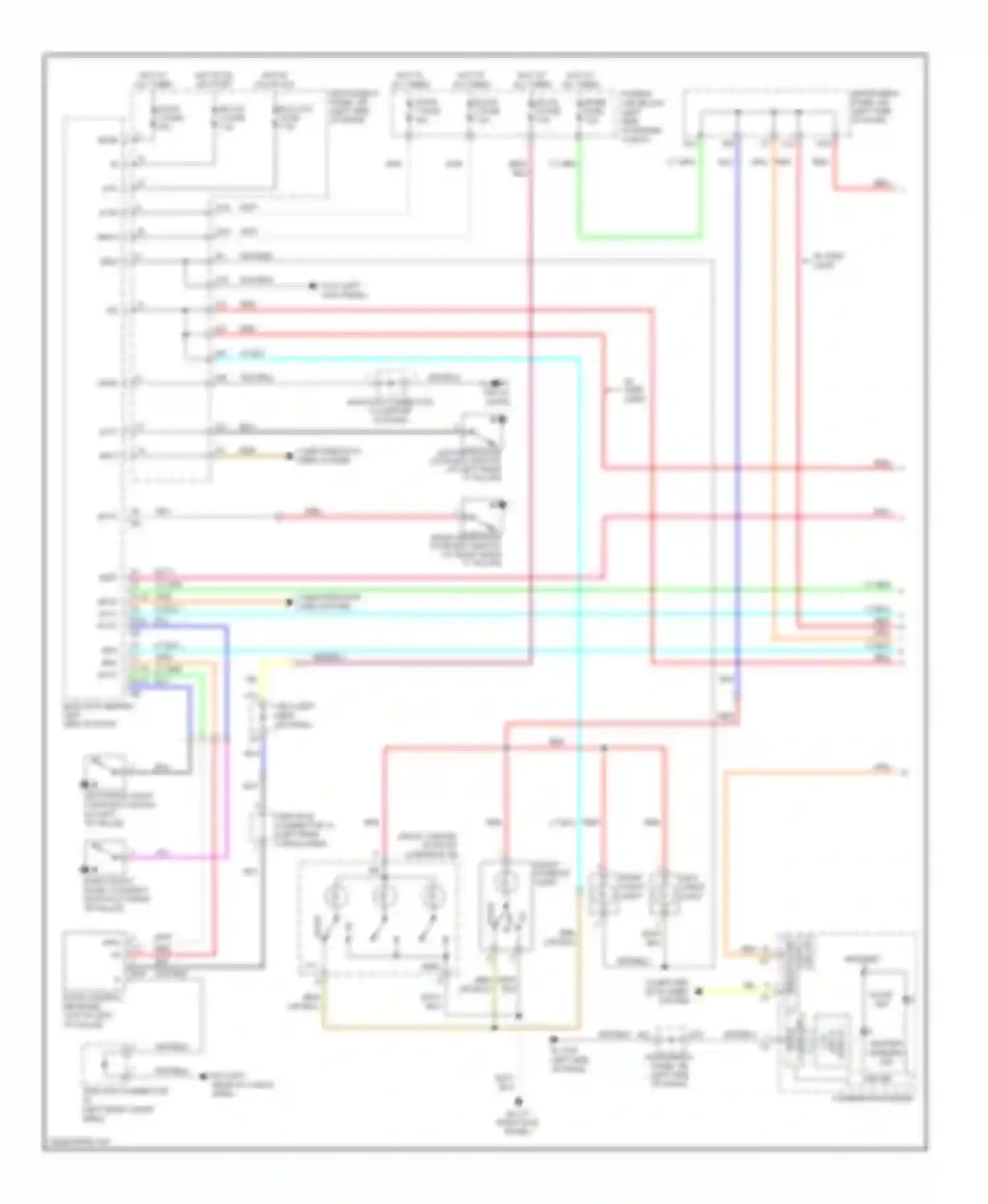 RX Lexus II facelift (2006-2009): Courtesy lamps circuit (1 of 2)
