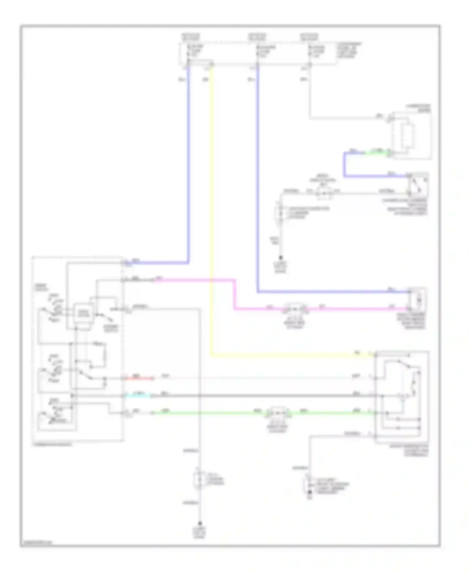 RX Lexus II facelift (2006-2009): Front wiper/washer circuit, without auto wiper system