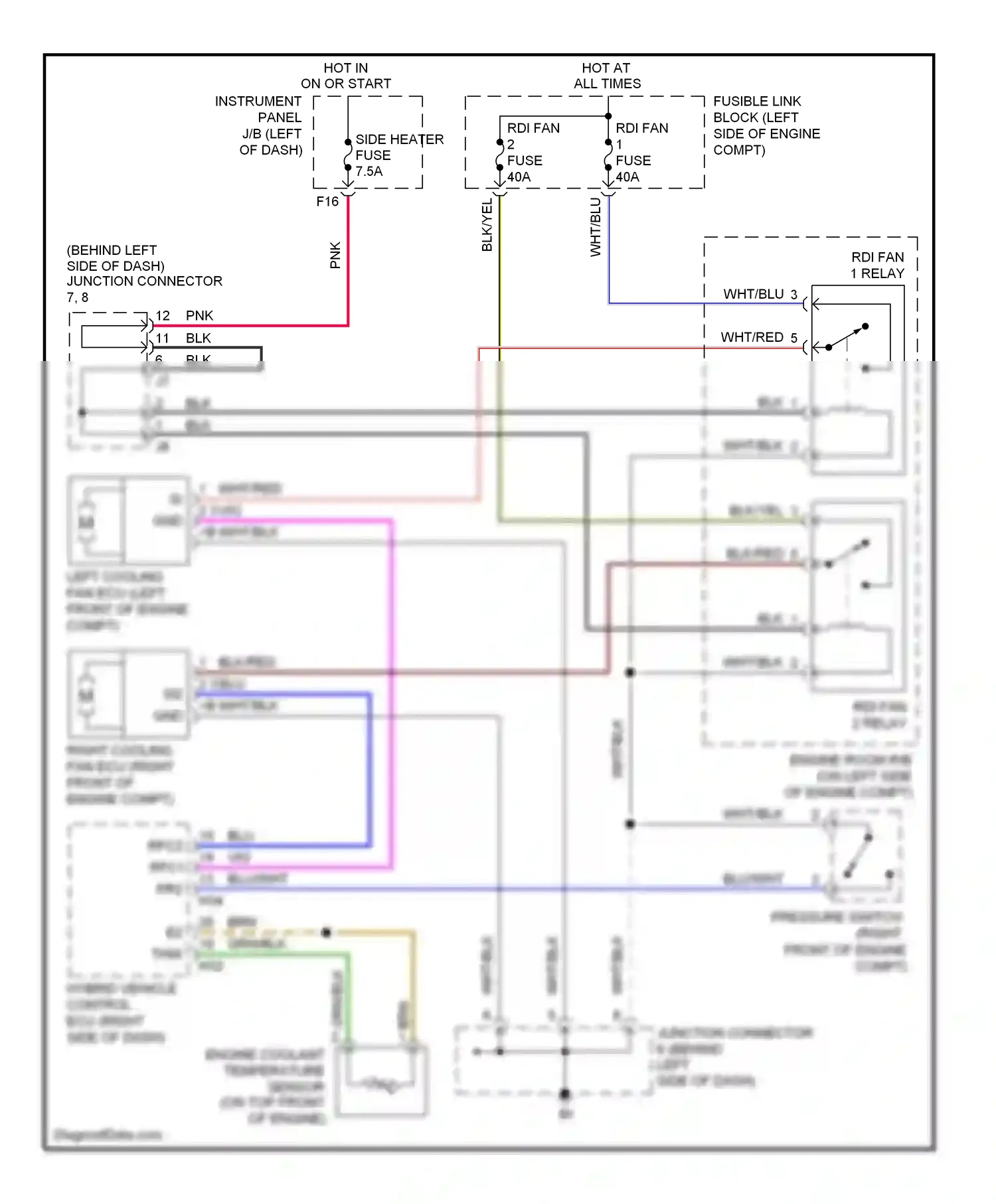 Wiring diagram 1 2 3 +b for Lexus RX II facelift (2006-2009) (2 of 2)