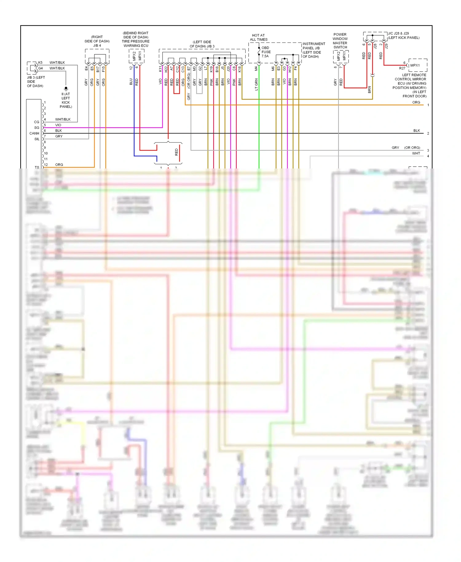 Wiring diagram bean ic for Lexus RX II facelift (2006-2009) (2 of 10)