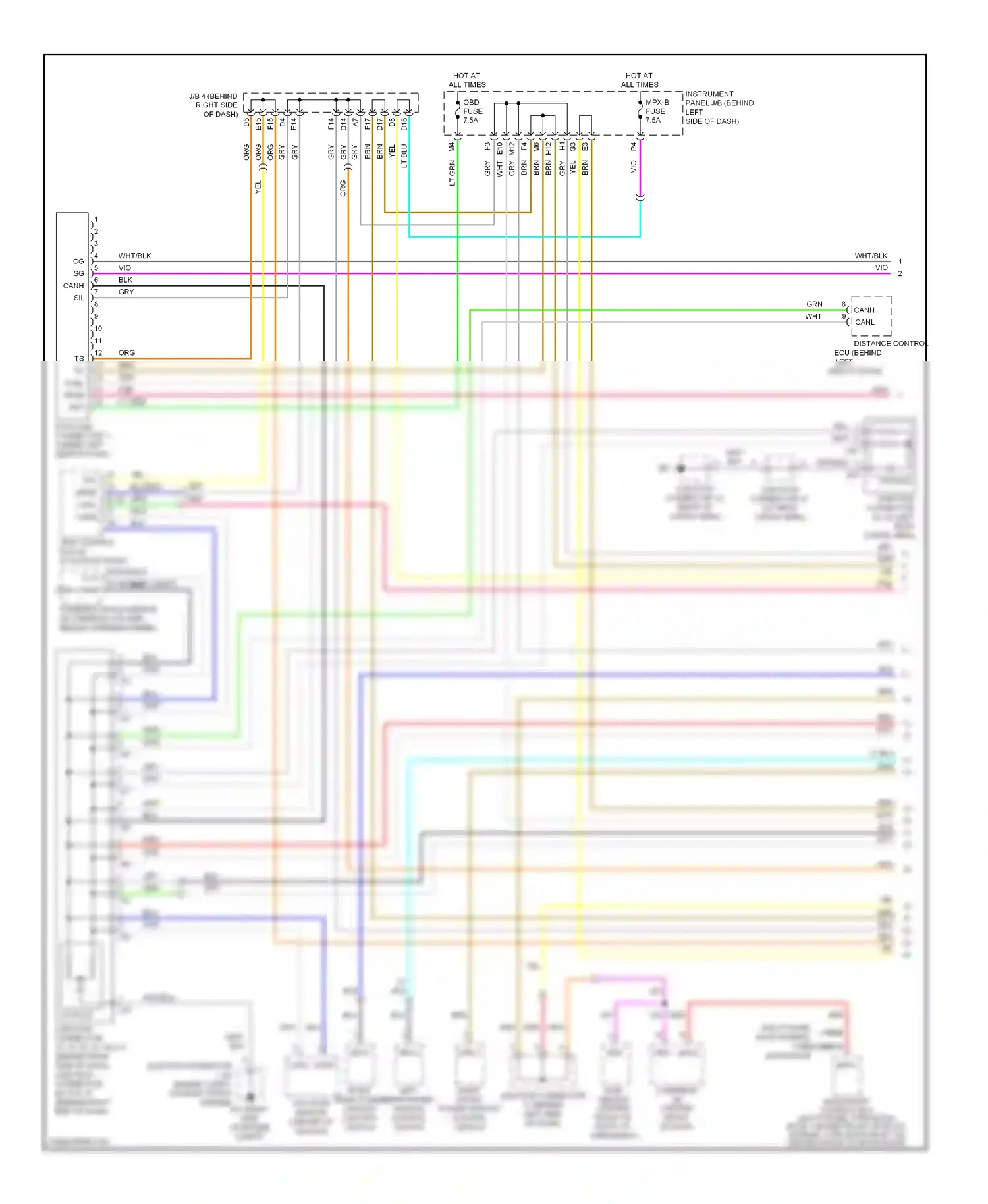 Wiring diagram blu/blk for Lexus RX II facelift (2006-2009) (3 of 30)