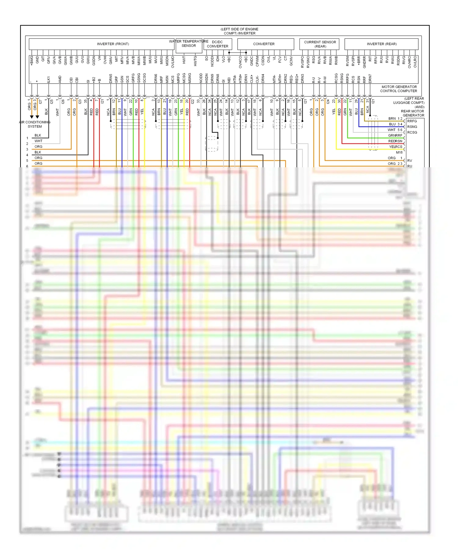 Lexus RX II facelift (2006-2009) current sensor (rear) wiring diagram  (1 of 1)