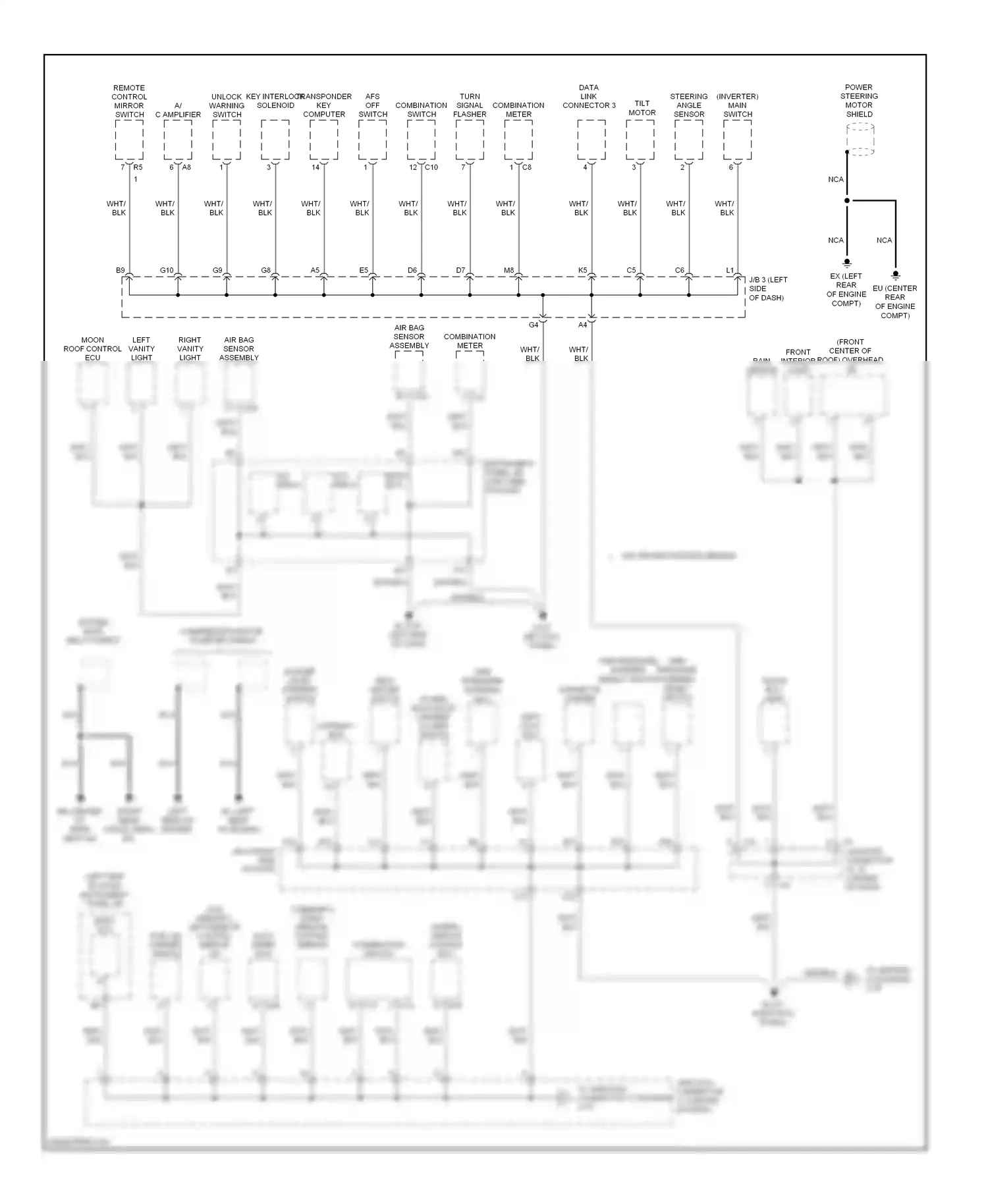 Wiring diagram data link connector 3 for Lexus RX II facelift (2006-2009) (2 of 2)