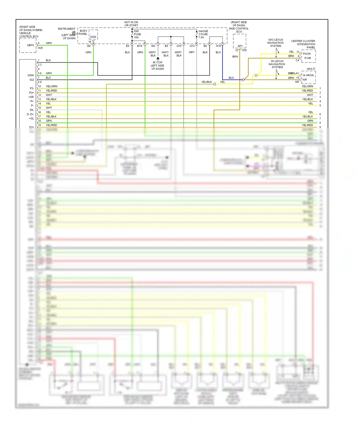 Wiring diagram ic bean for Lexus RX II facelift (2006-2009) (1 of 1)