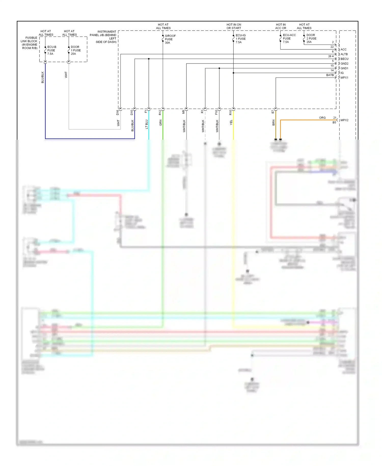 Wiring diagram ig ecub for Lexus RX II facelift (2006-2009) (1 of 1)