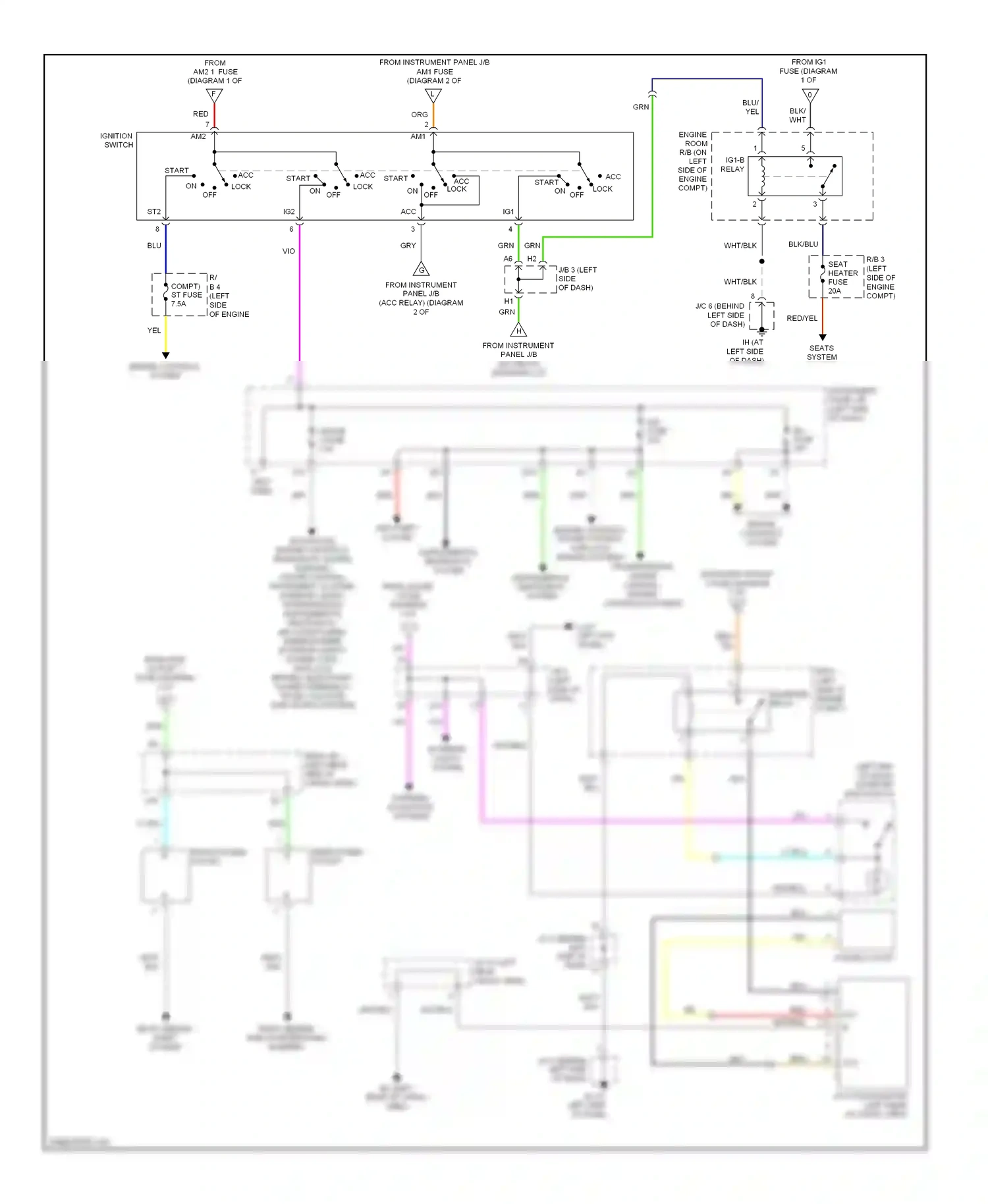Wiring diagram ign fuse for Lexus RX II facelift (2006-2009) (2 of 4)