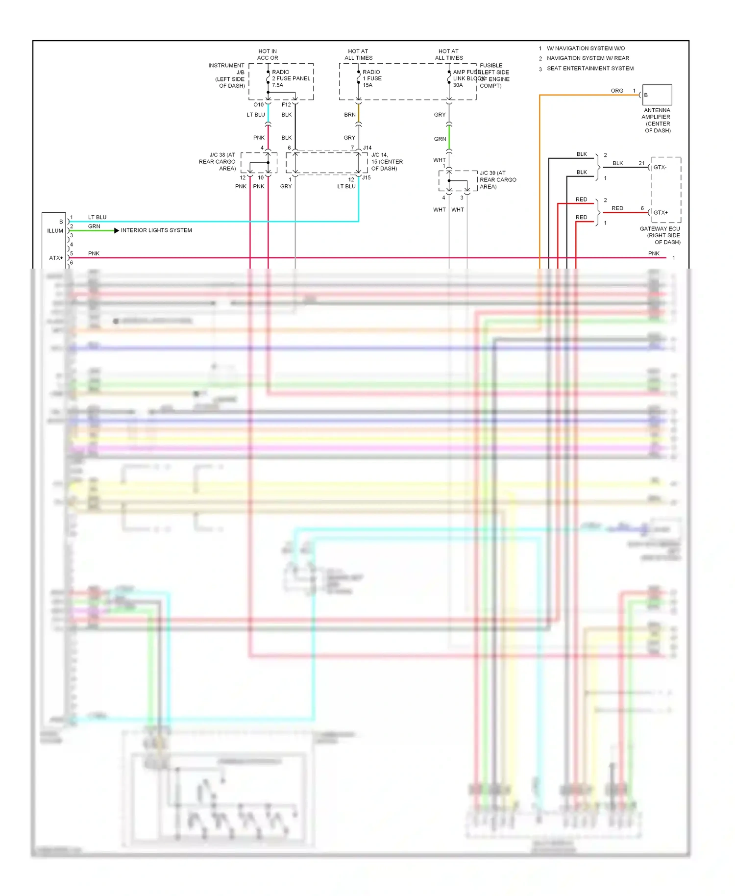 Wiring diagram illum ant for Lexus RX II facelift (2006-2009) (1 of 1)