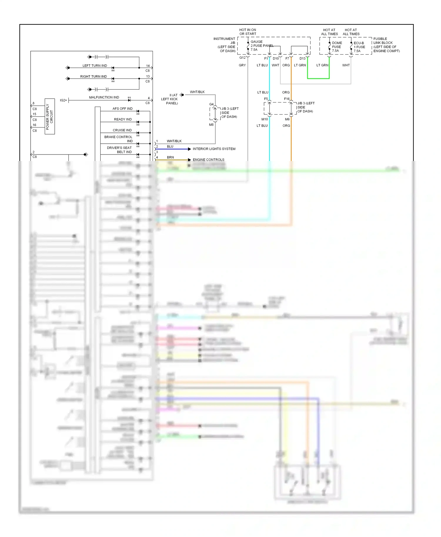 Lexus RX II facelift (2006-2009) lcd (multi display) wiring diagram  (5 of 8)