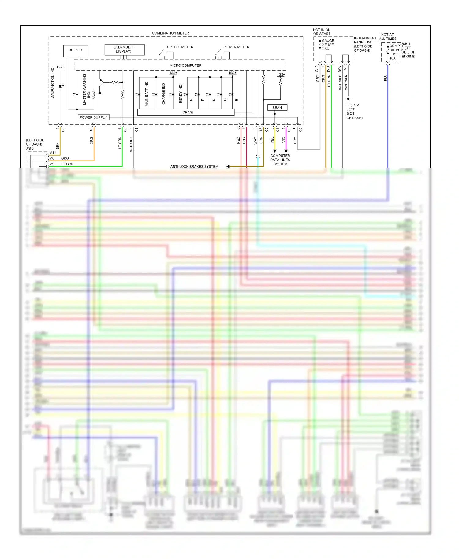 Lexus RX II facelift (2006-2009) lcd (multi display) wiring diagram  (8 of 8)