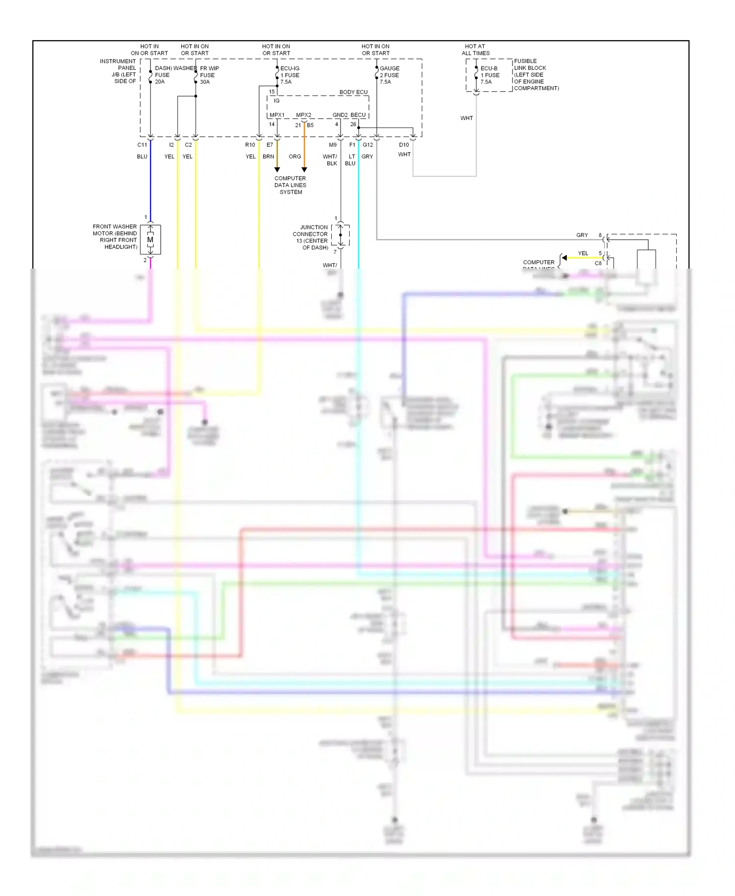 Wiring diagram low auto off +b 2 8 for Lexus RX II facelift (2006-2009) (1 of 1)