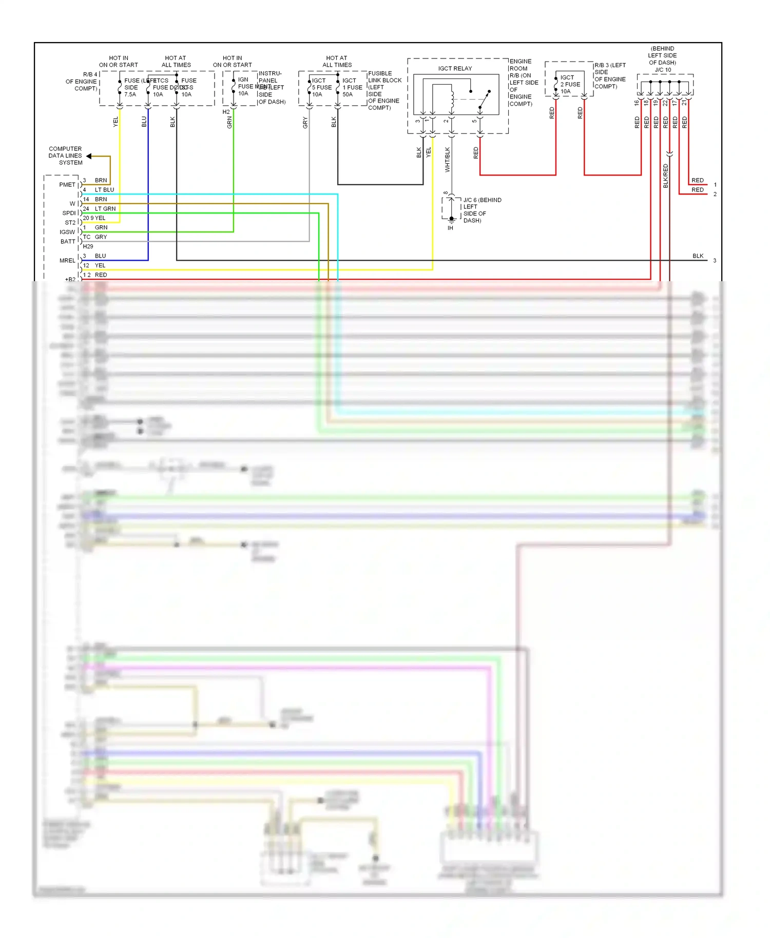 Wiring diagram lt blu for Lexus RX II facelift (2006-2009) (64 of 71)