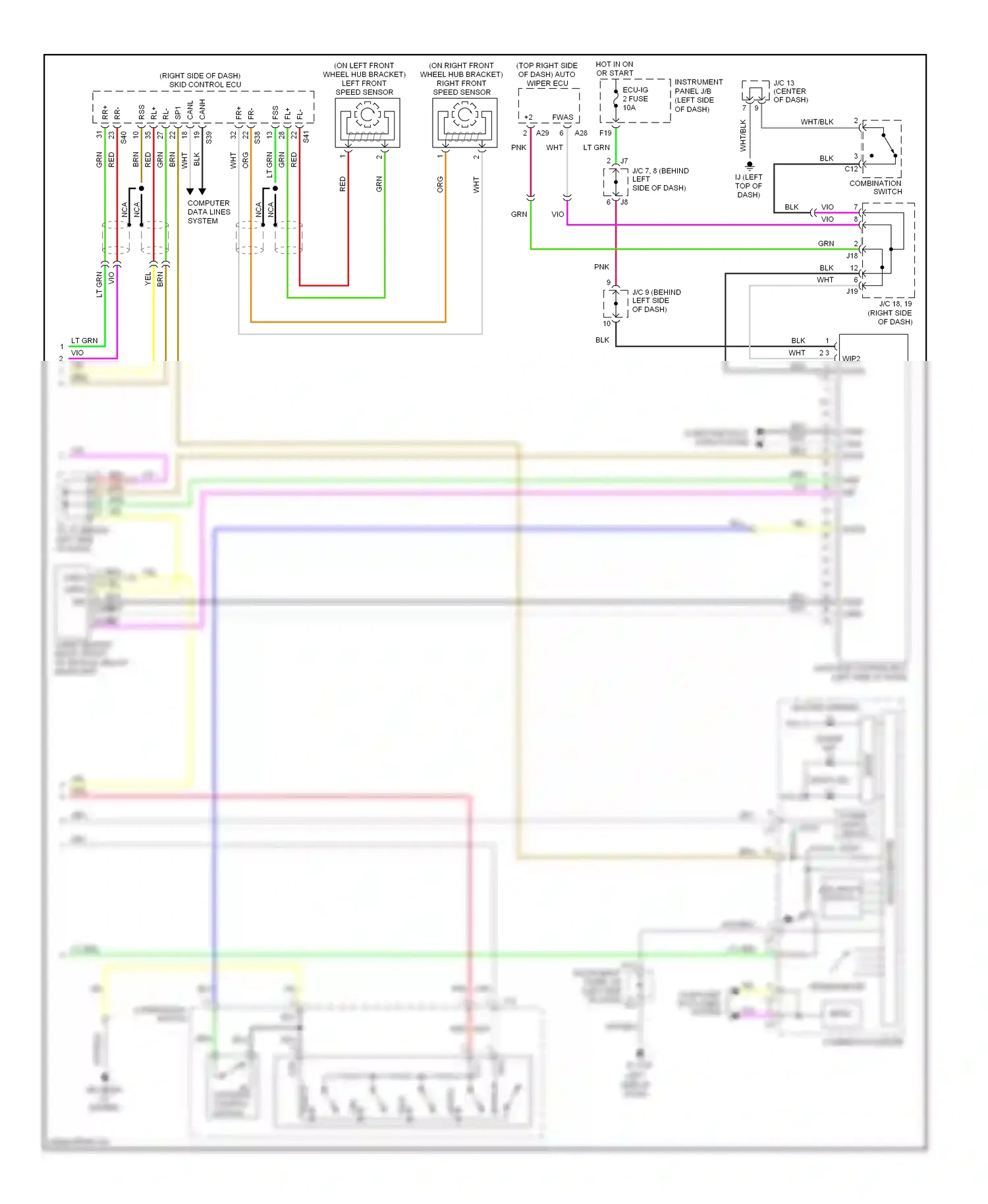 Wiring diagram master warning for Lexus RX II facelift (2006-2009) (1 of 2)