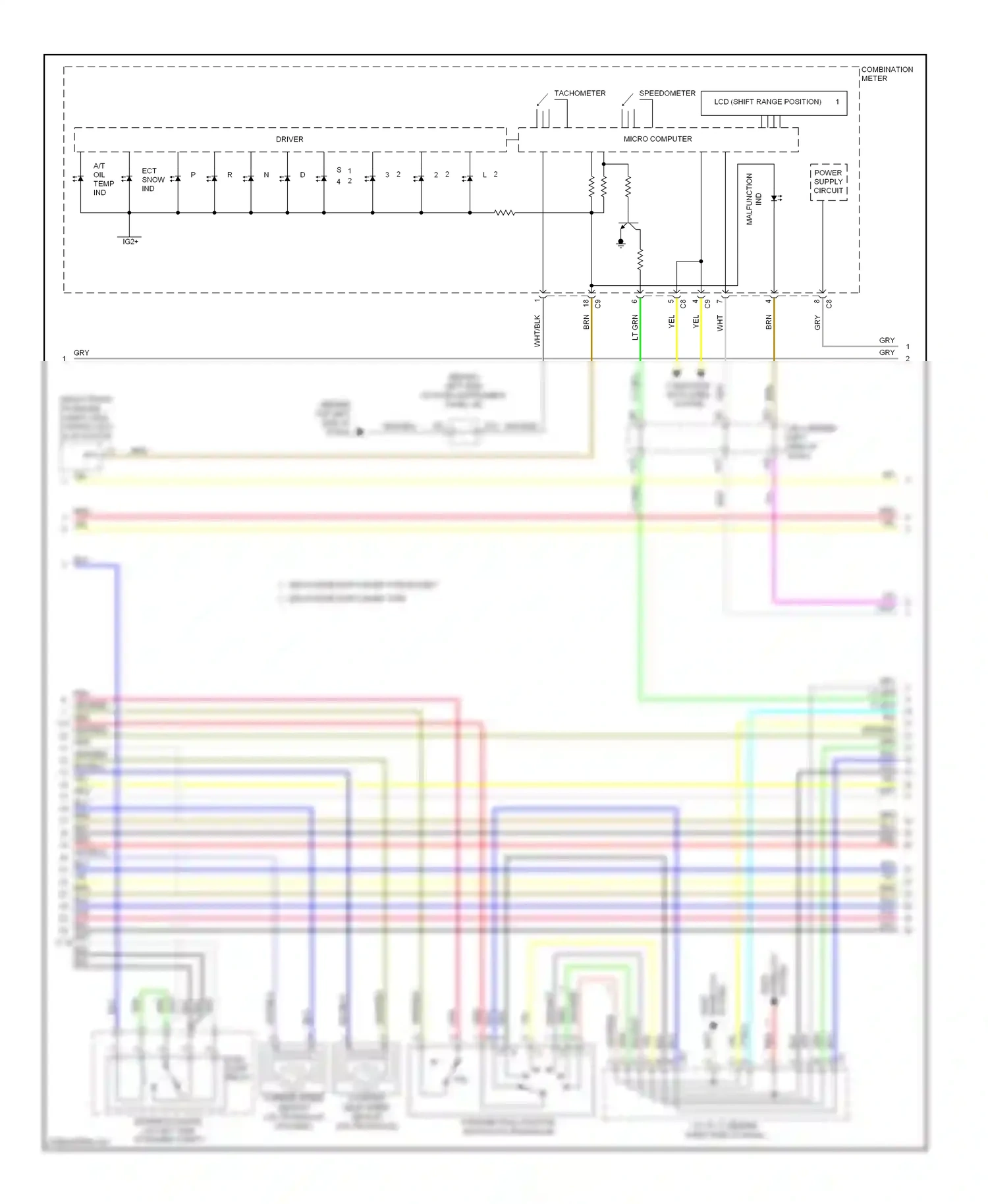 Wiring diagram micro computer for Lexus RX II facelift (2006-2009) (10 of 18)