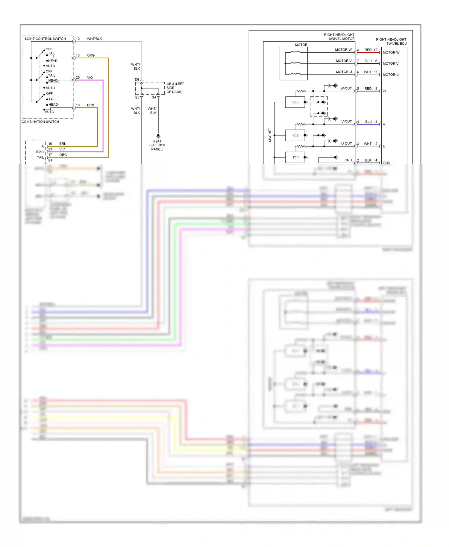 Wiring diagram motor u for Lexus RX II facelift (2006-2009) (1 of 1)