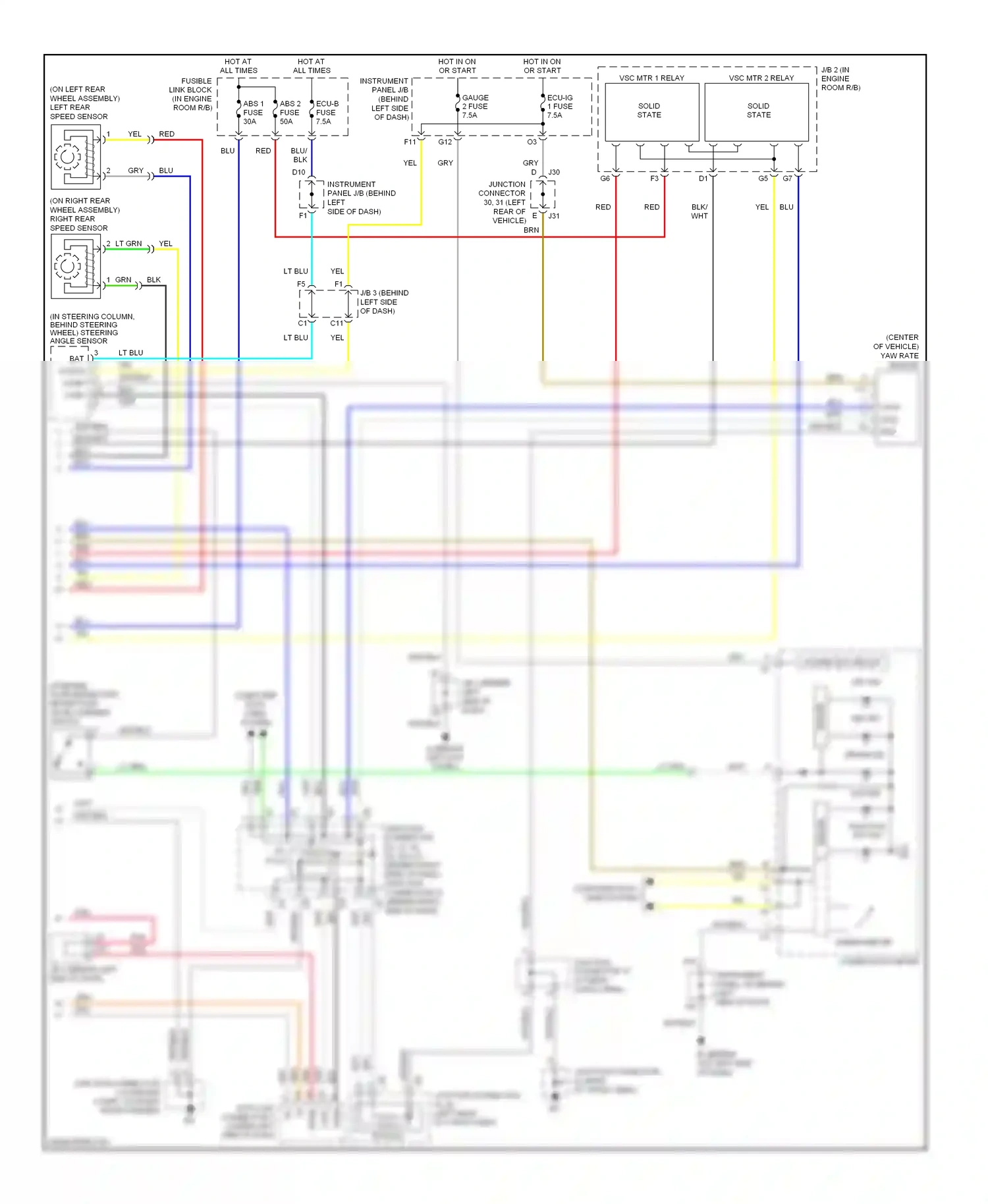Wiring diagram power sup circuit for Lexus RX II facelift (2006-2009) (1 of 1)